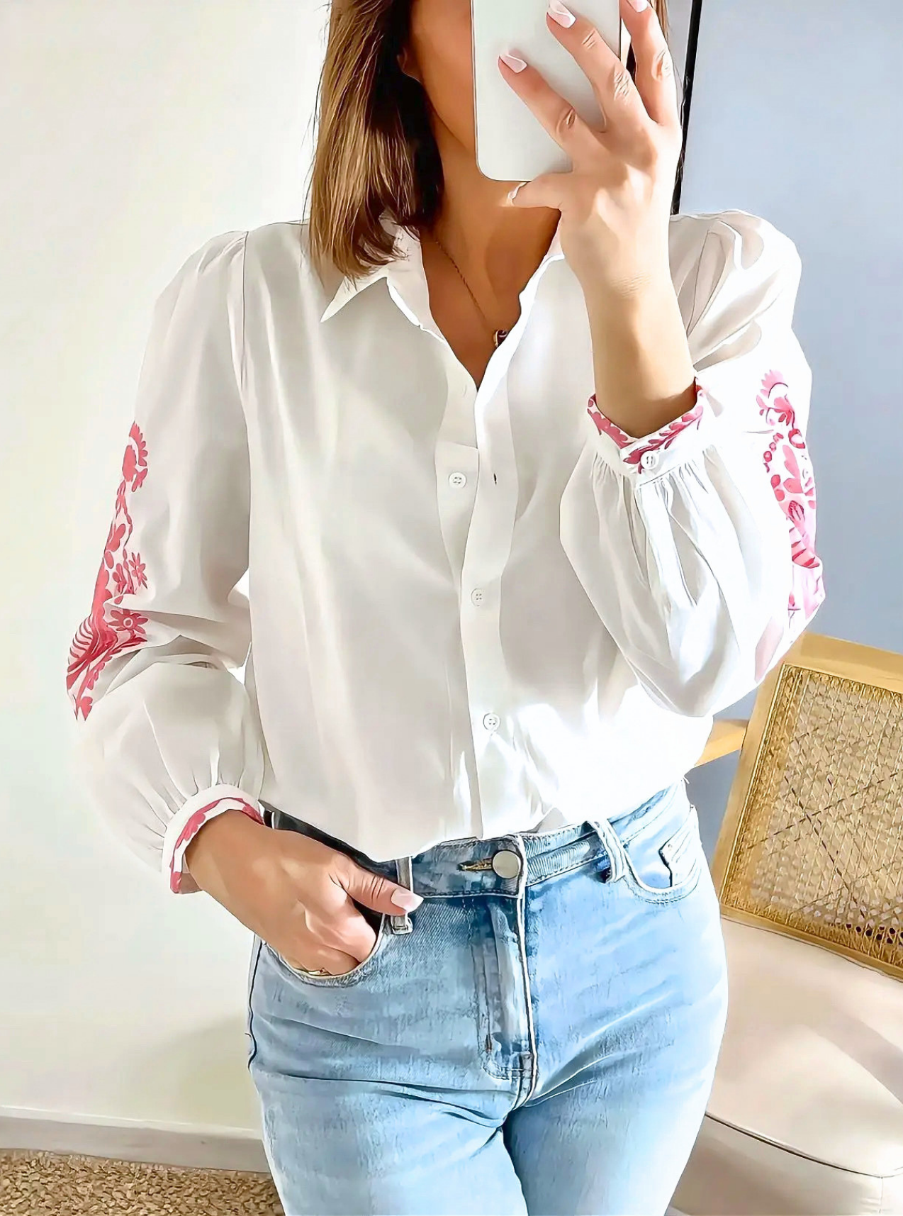chemise femme Théa avec broderies