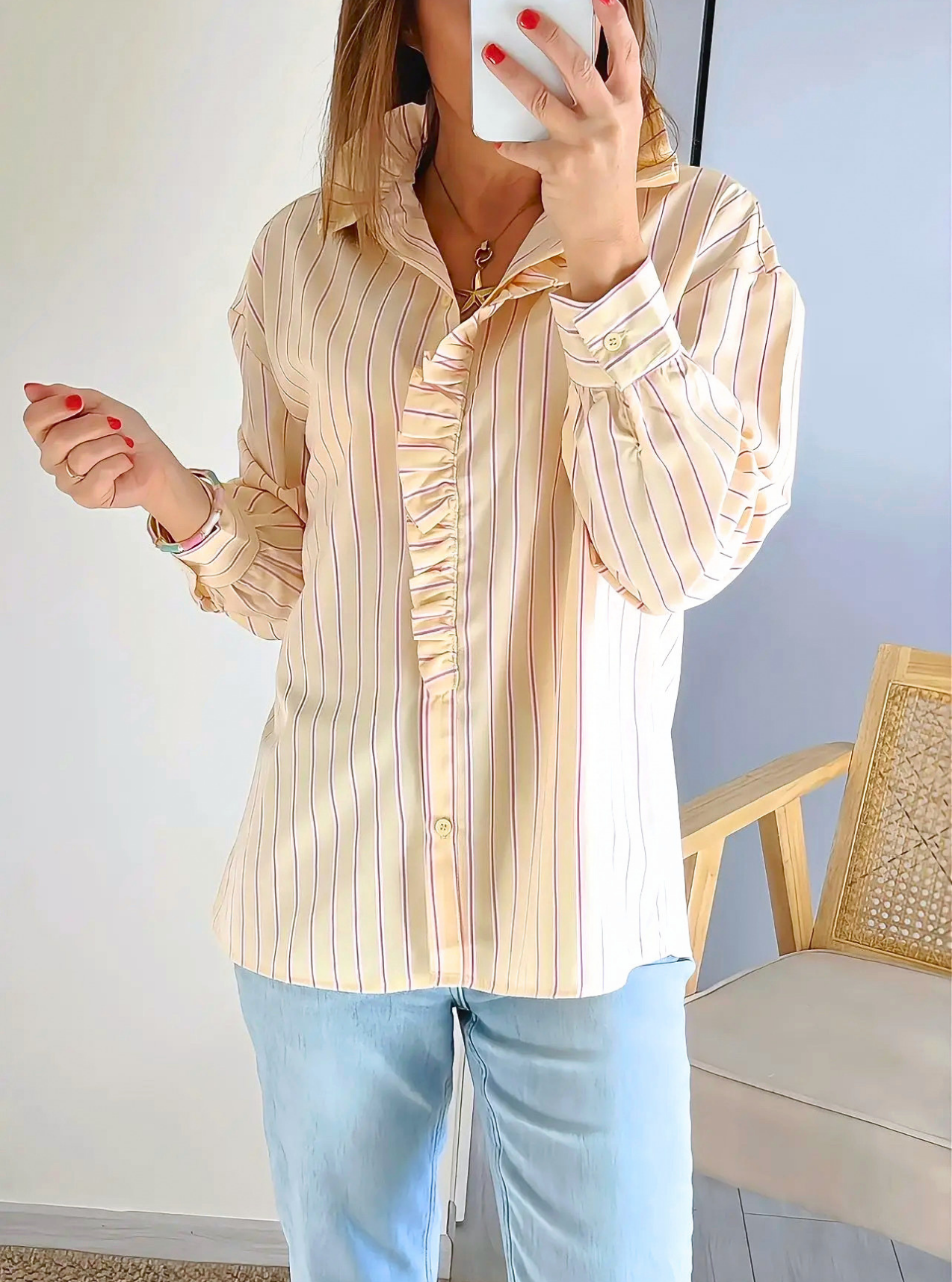 chemise femme Alma col victorien