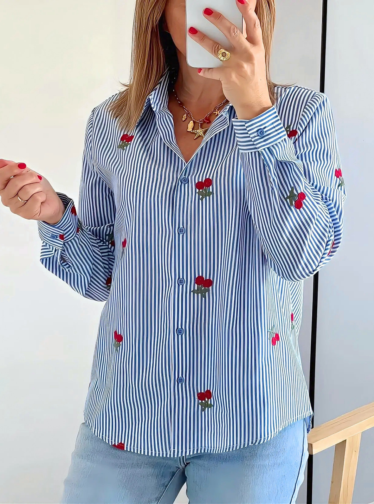 chemise femme bleue Clarisse