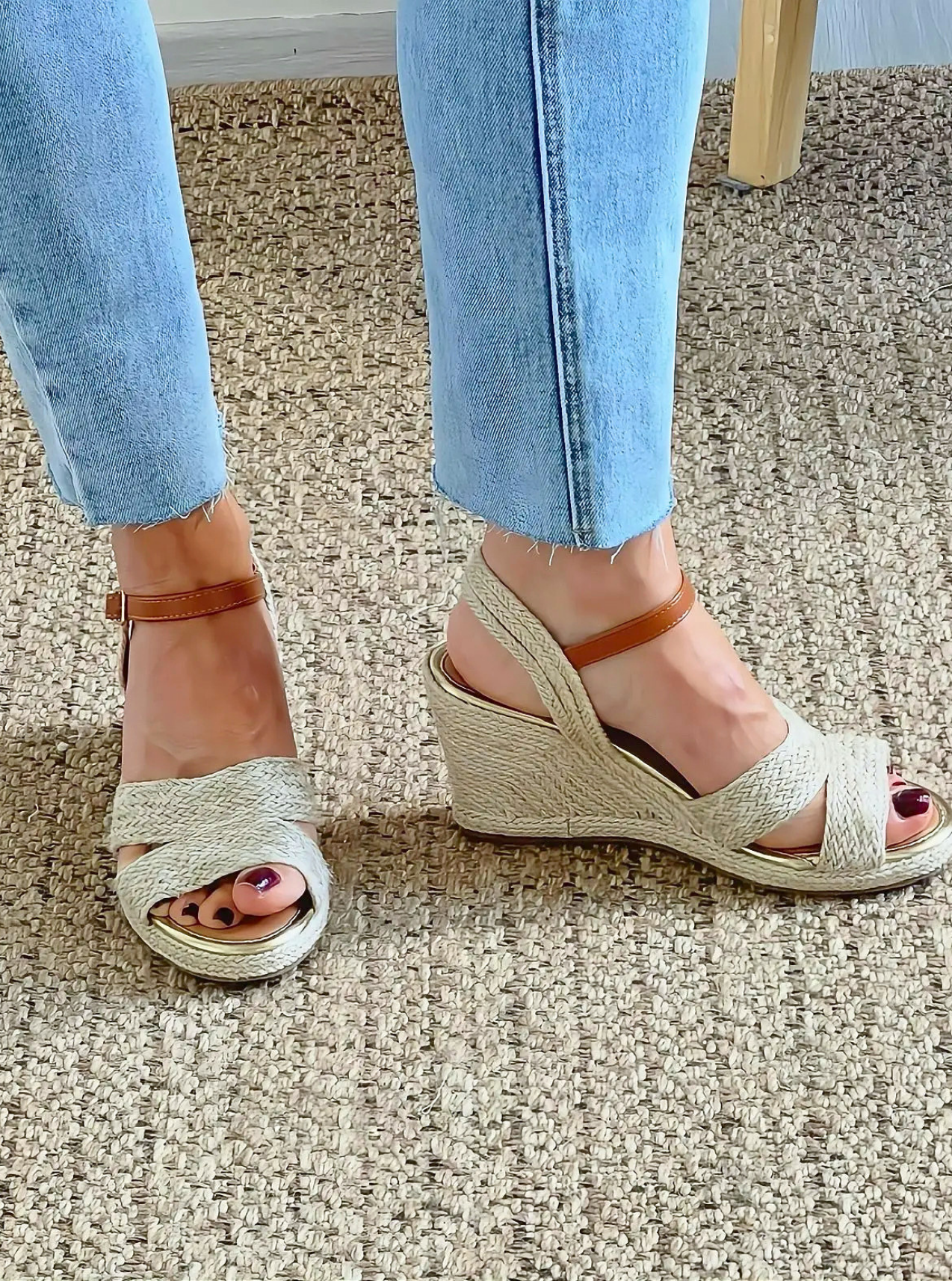sandales femme raphia Isla