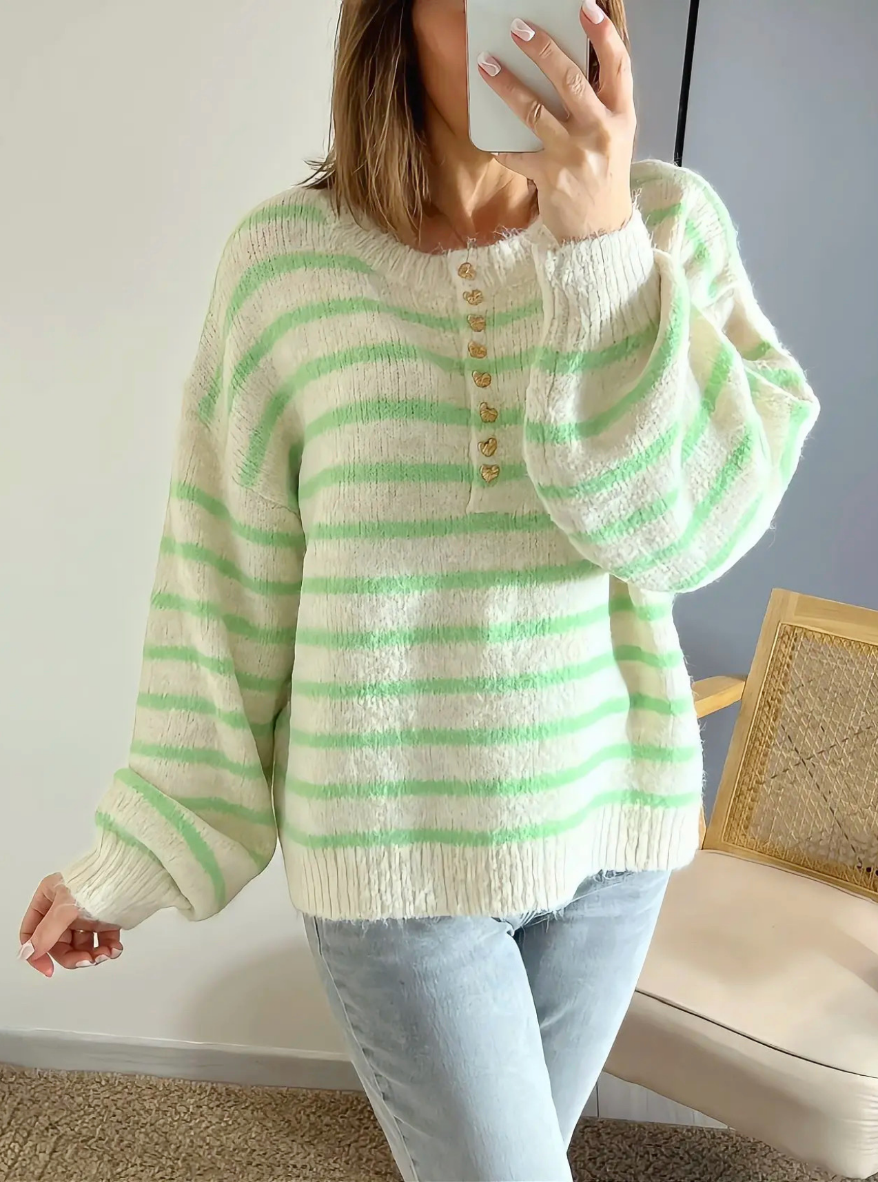 pull rayé et doux Léonard femme
