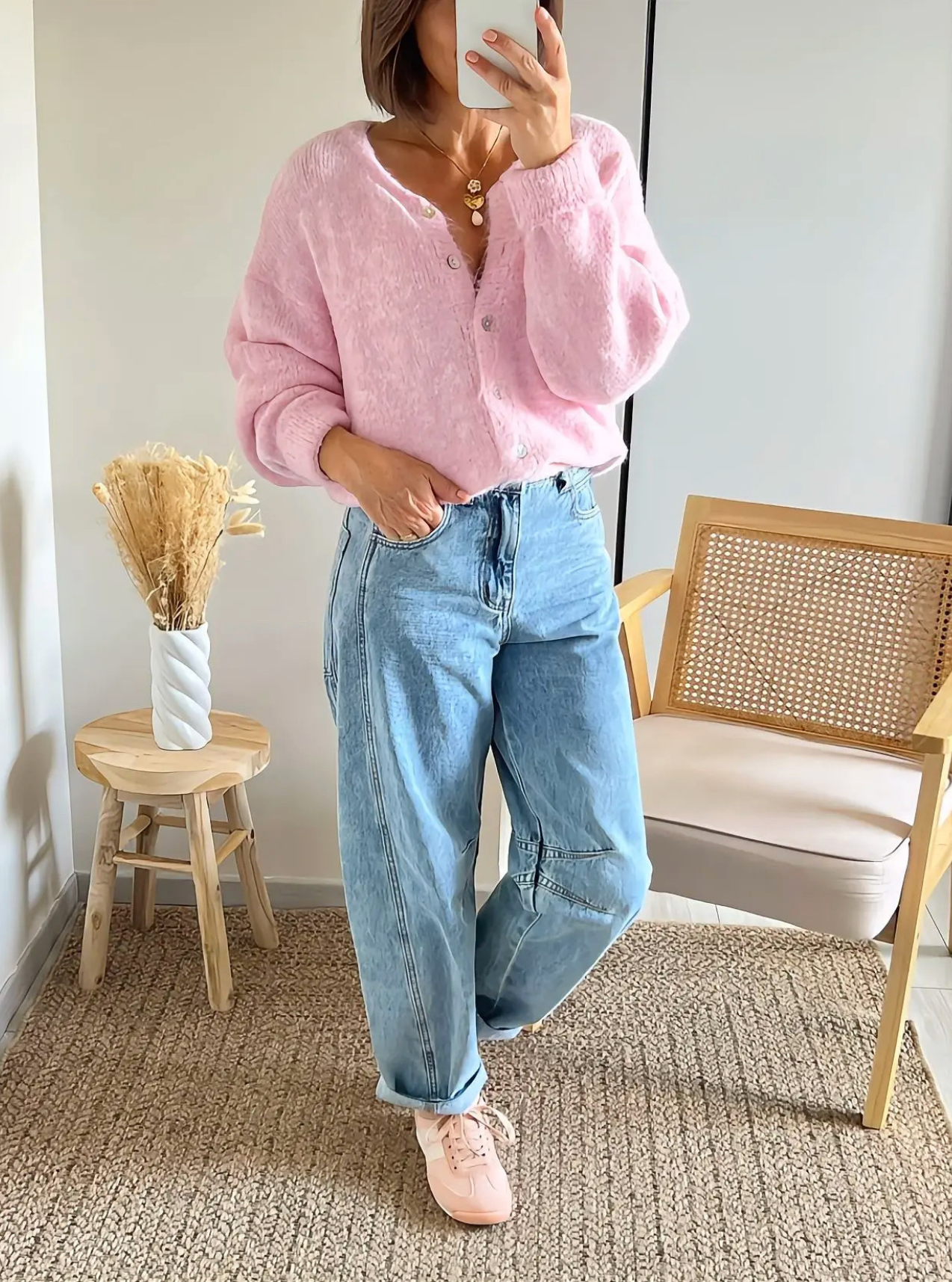 jean pour femme bleu coupe ballon Ruben