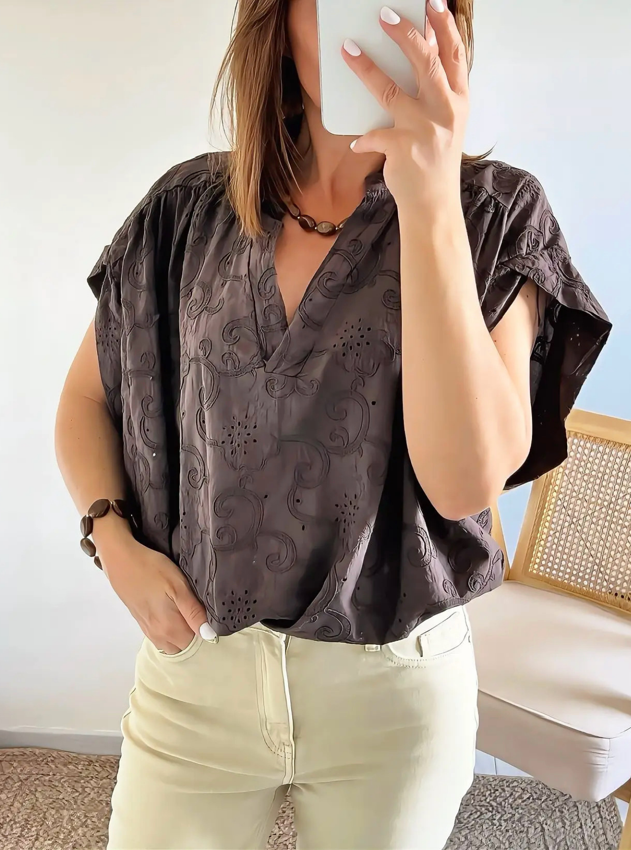 blouse femme Solya choco