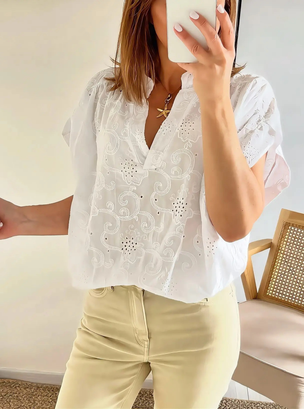 blouse blanche femme Solya