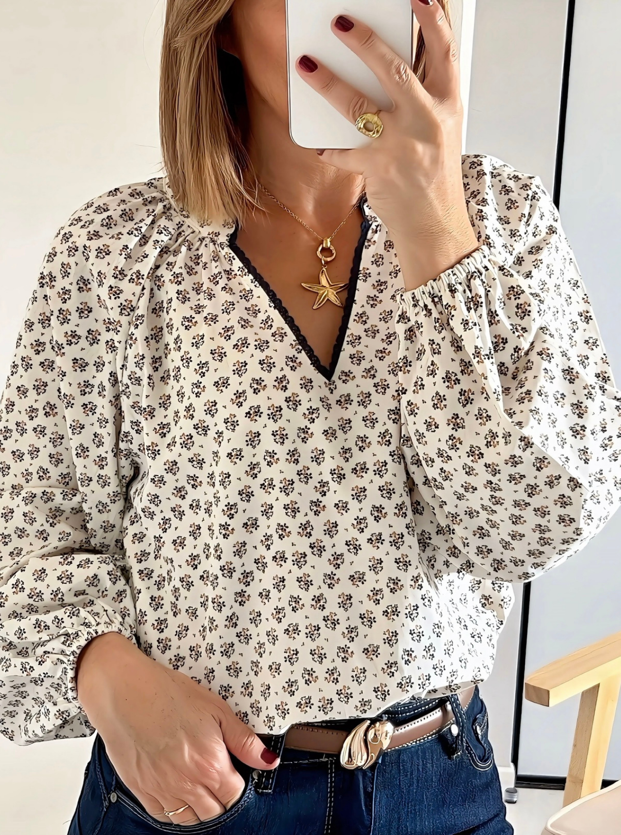 blouse fleurie femme Lena