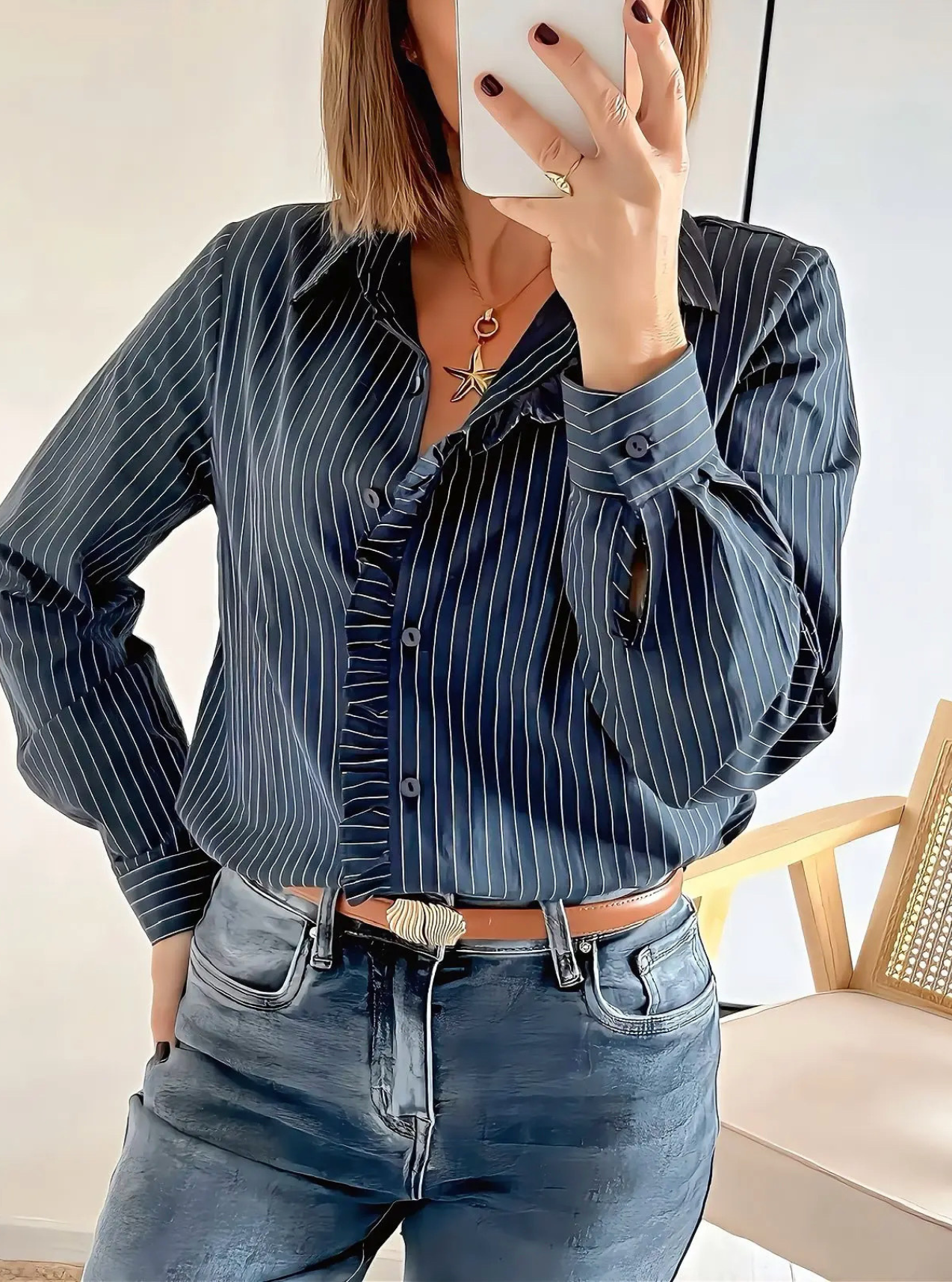 chemise femme Pernille avec volants