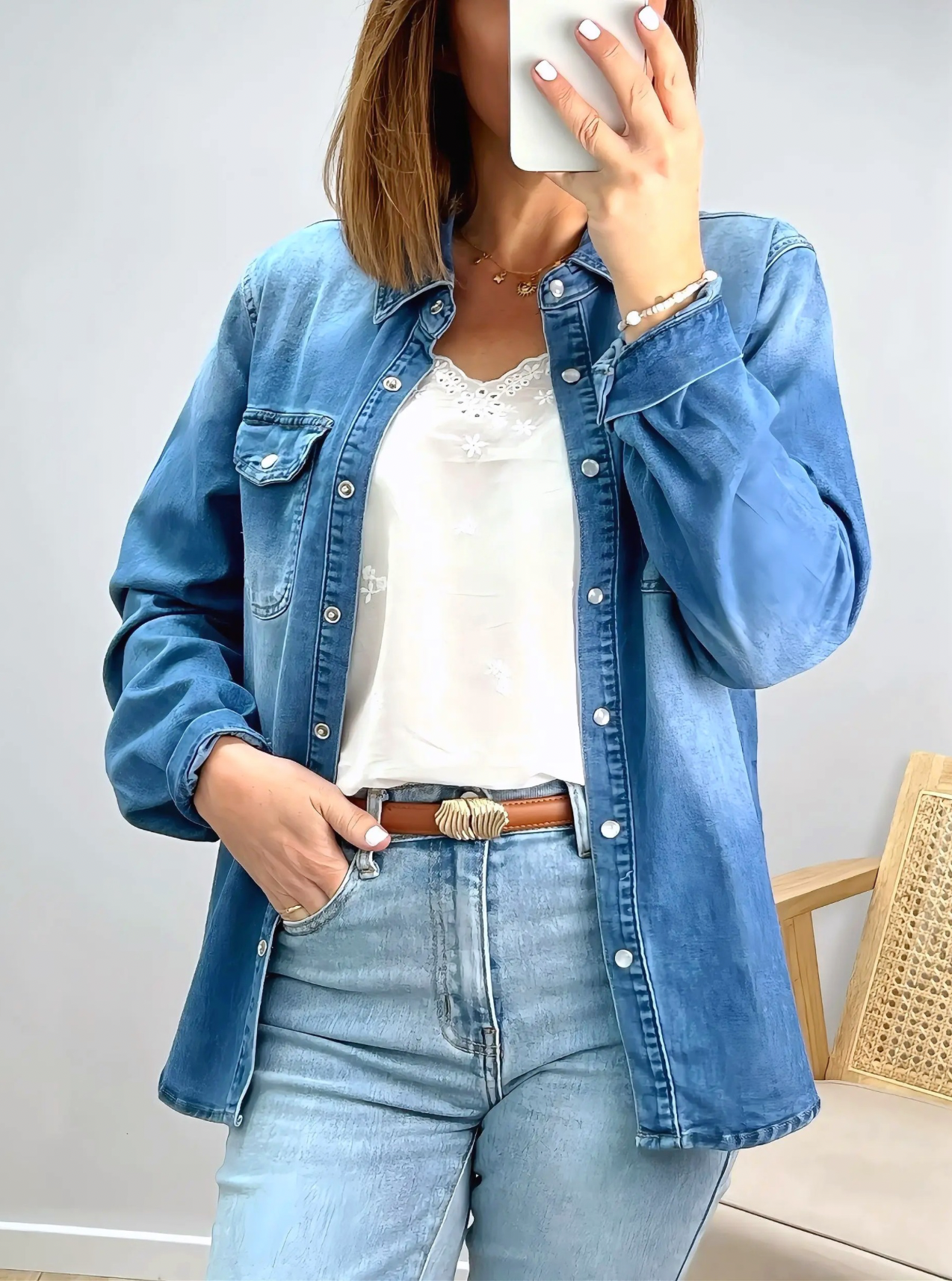 chemise femme Clyde en jean