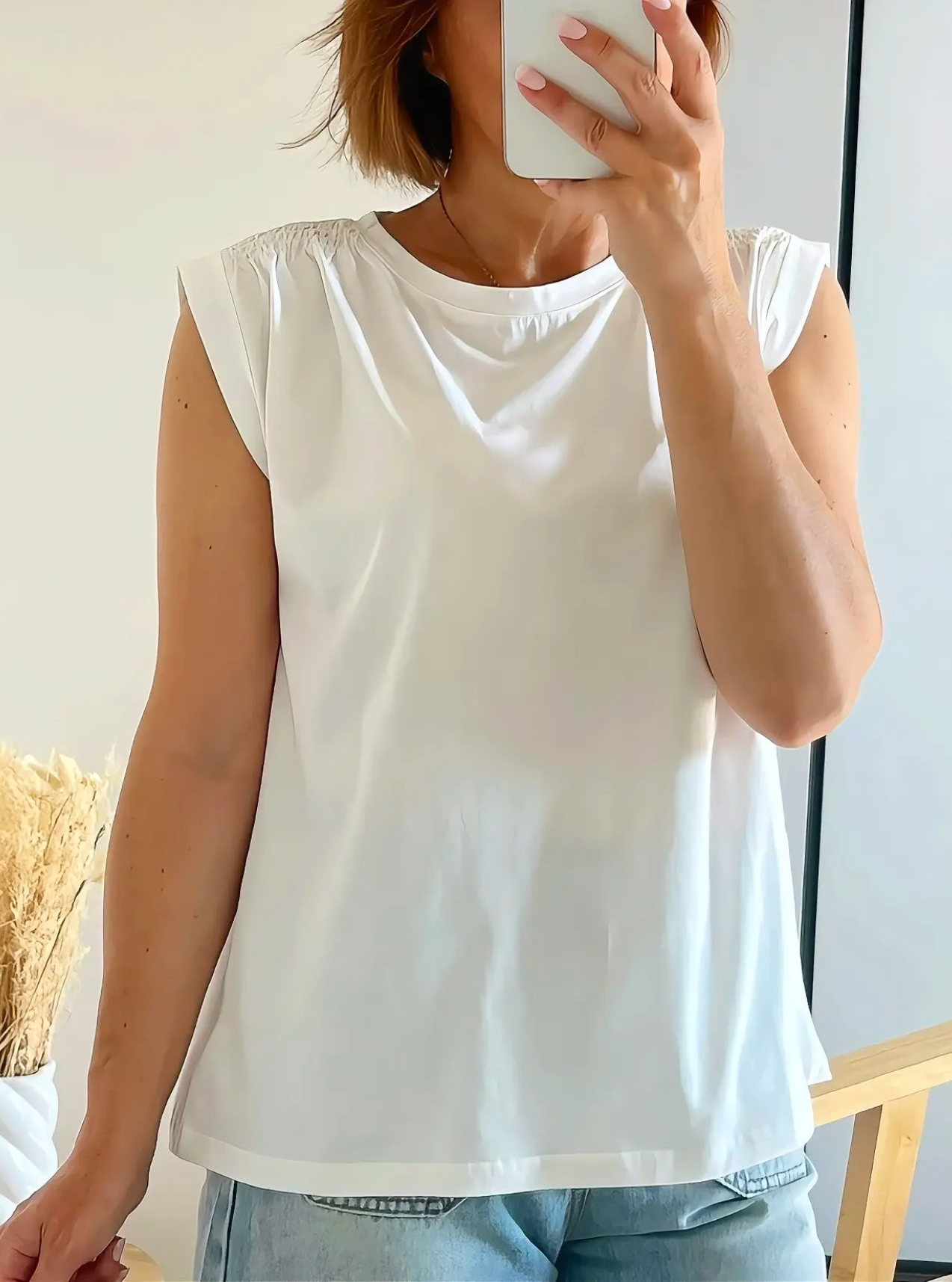top en coton blanc femme Mary