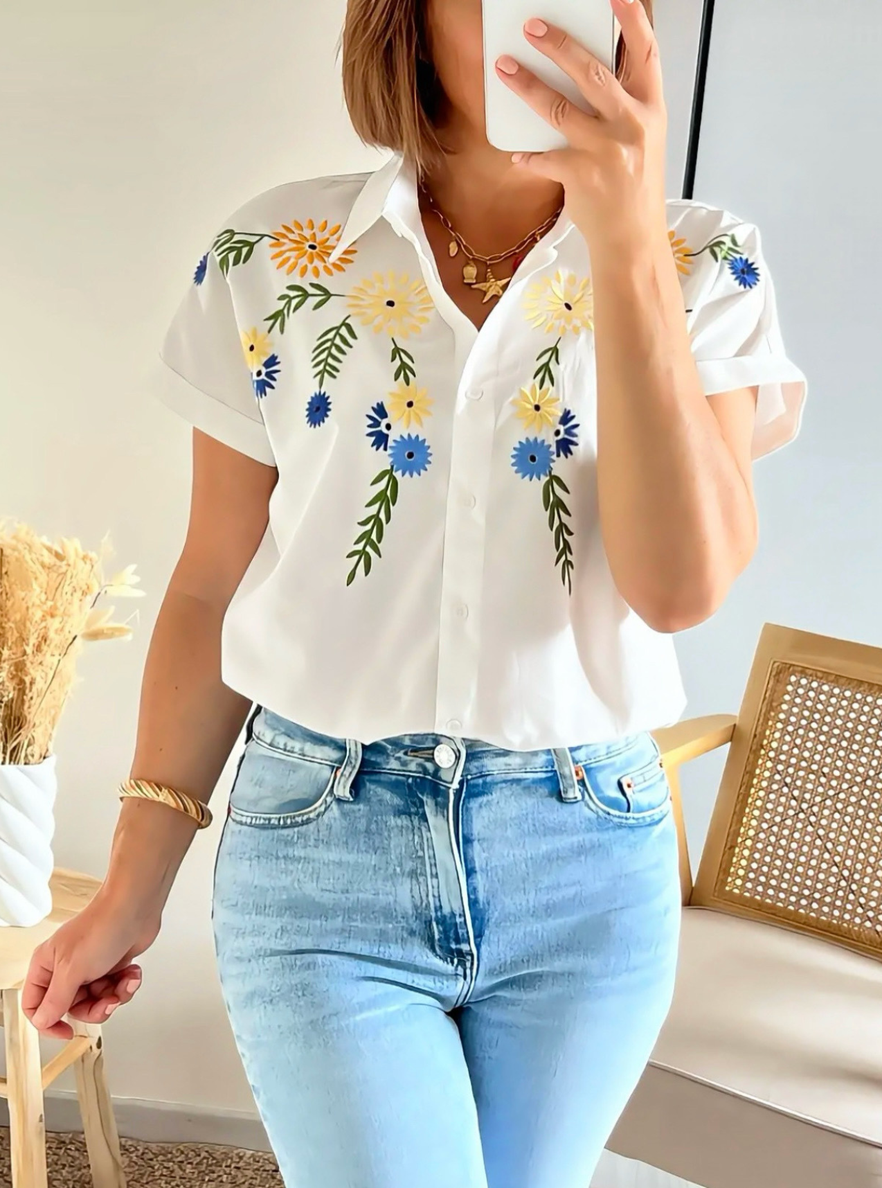chemise femme Jazz avec broderies