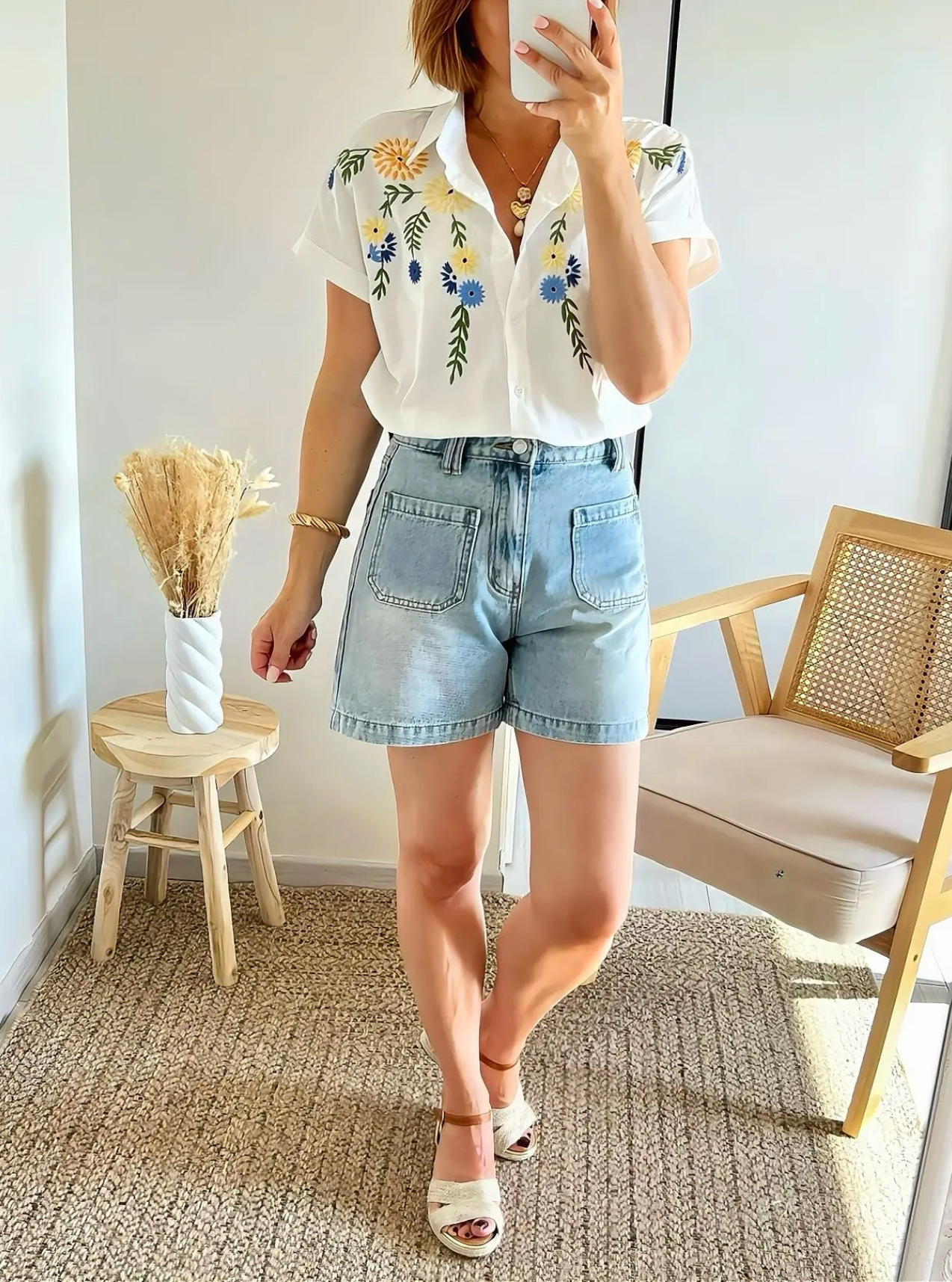 chemise Jazz en coton avec broderies