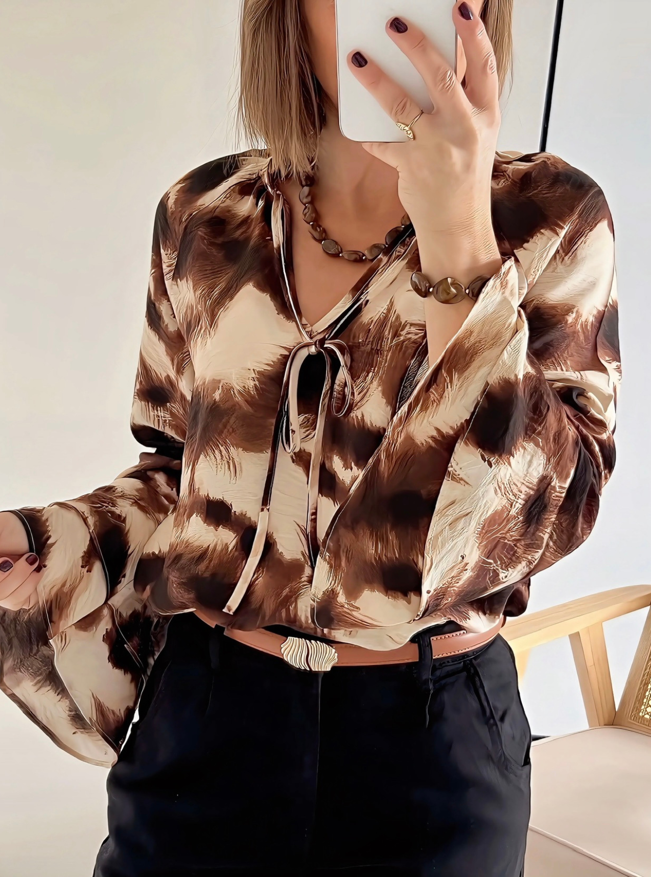 blouse femme manches longues Salomé