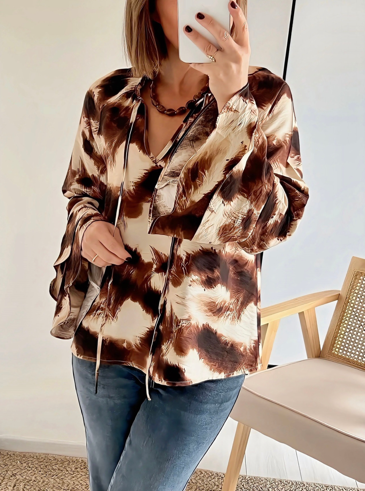 blouse femme Salomé choco