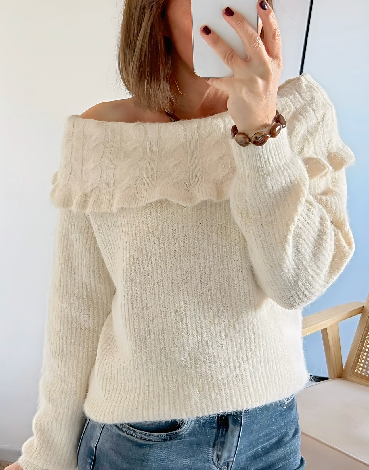 pull beige femme Molly