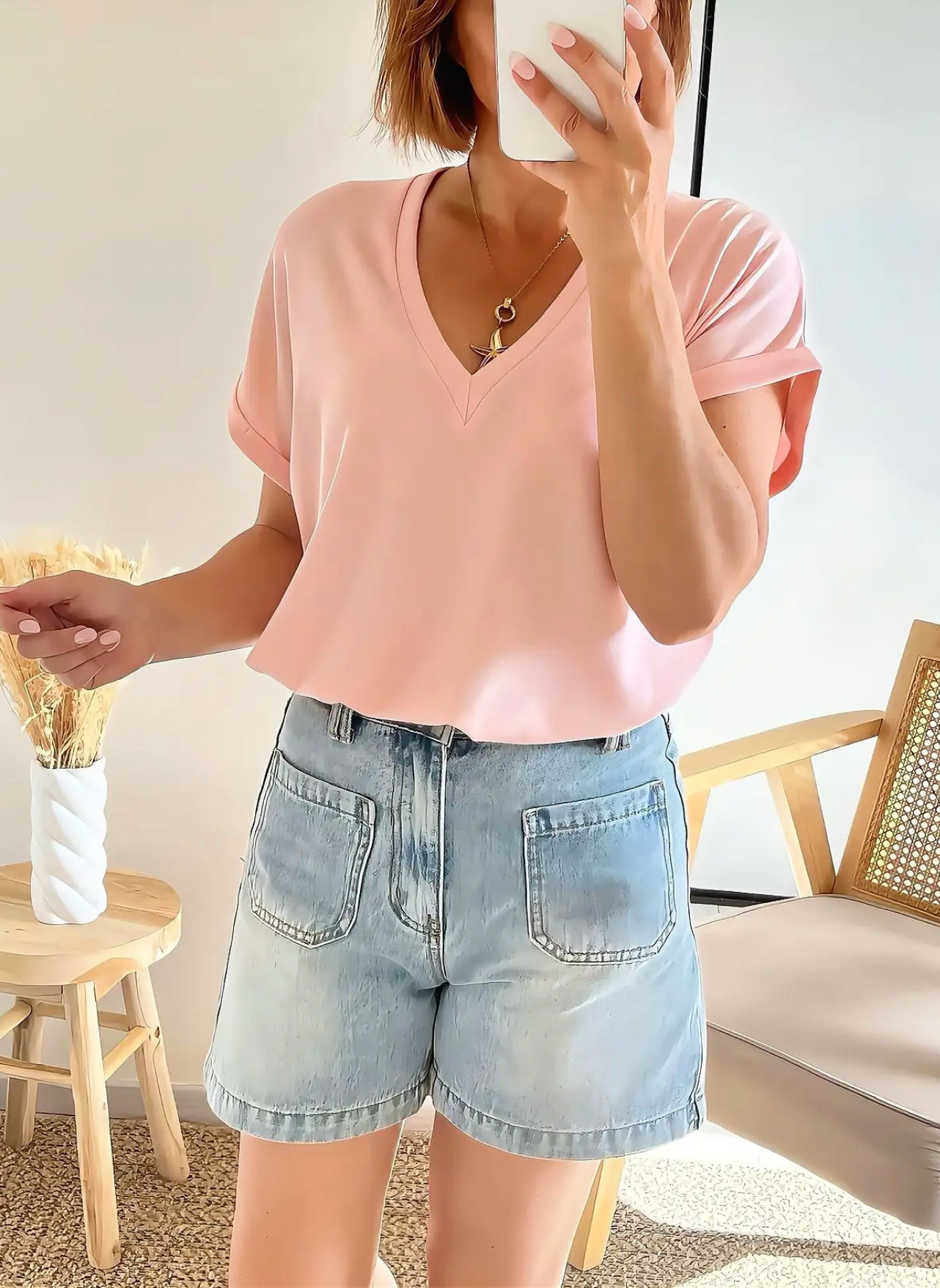 tee-shirt femme Simone rose