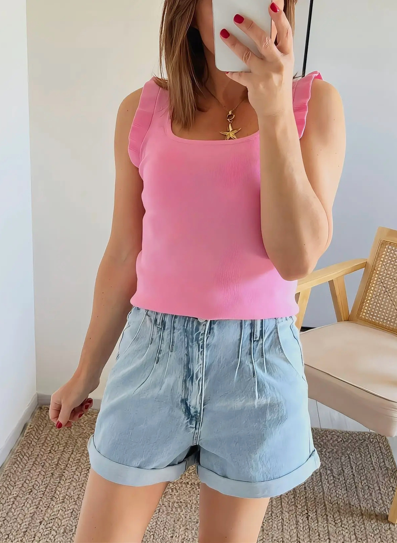 top femme rose Mona