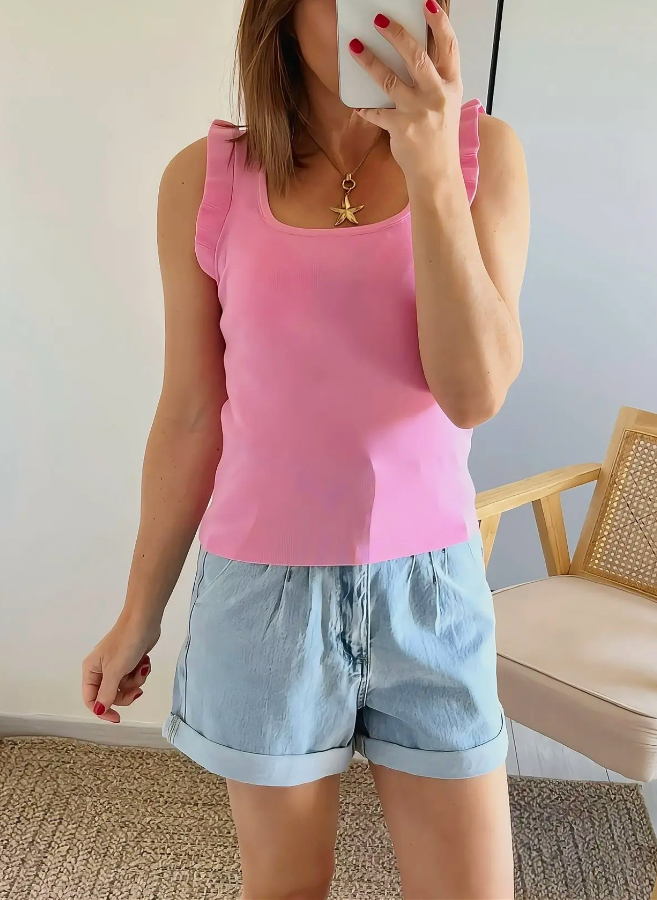 débardeur femme rose Mona