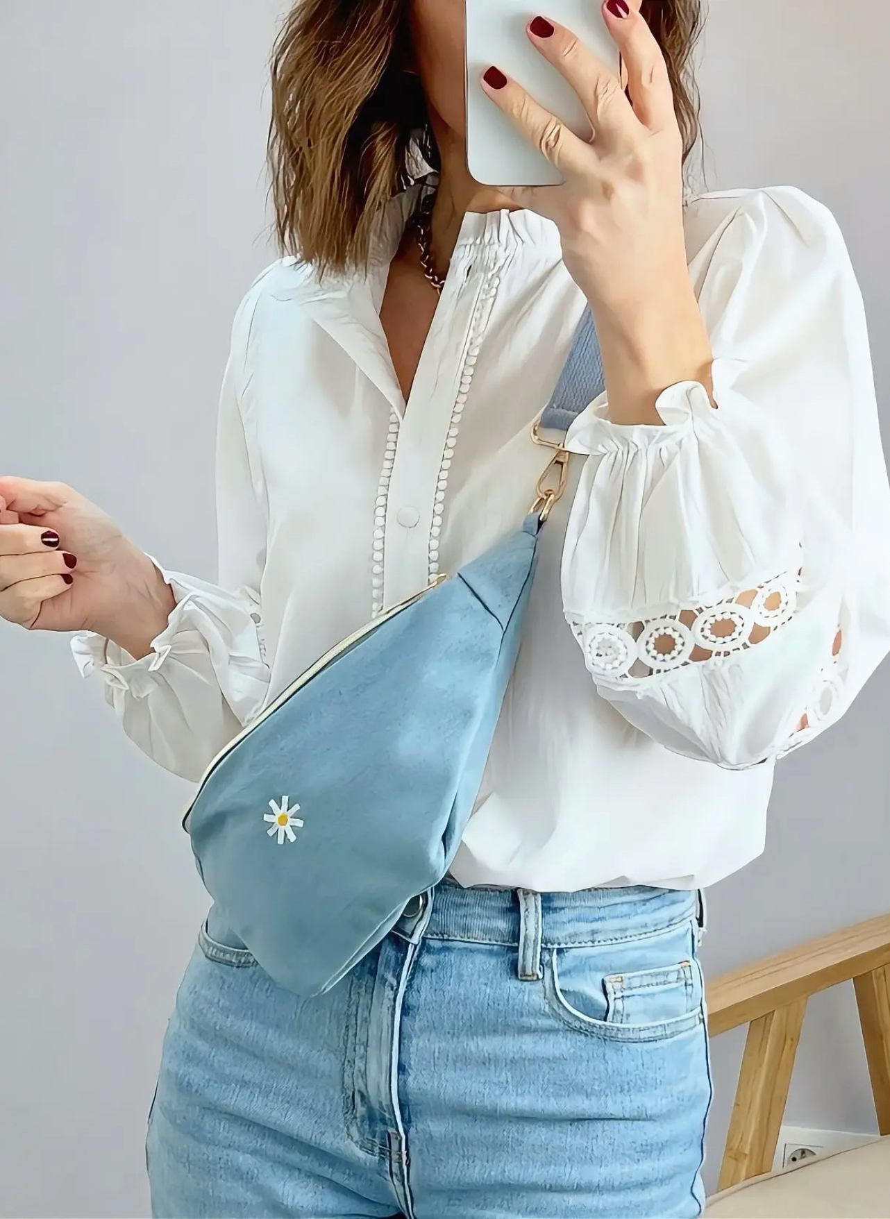 sac banane femme marguerite