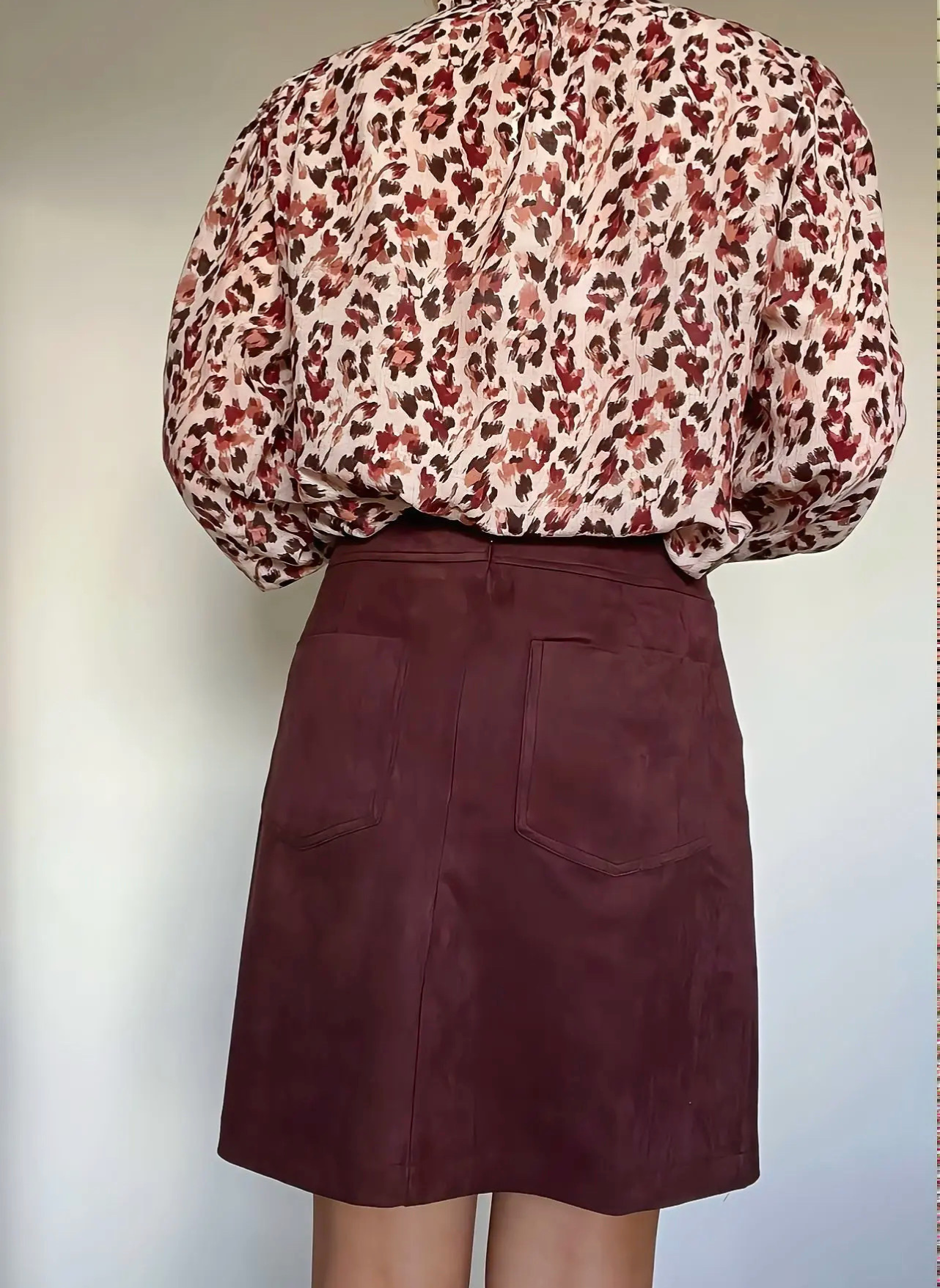 jupe Laly bordeaux de dos