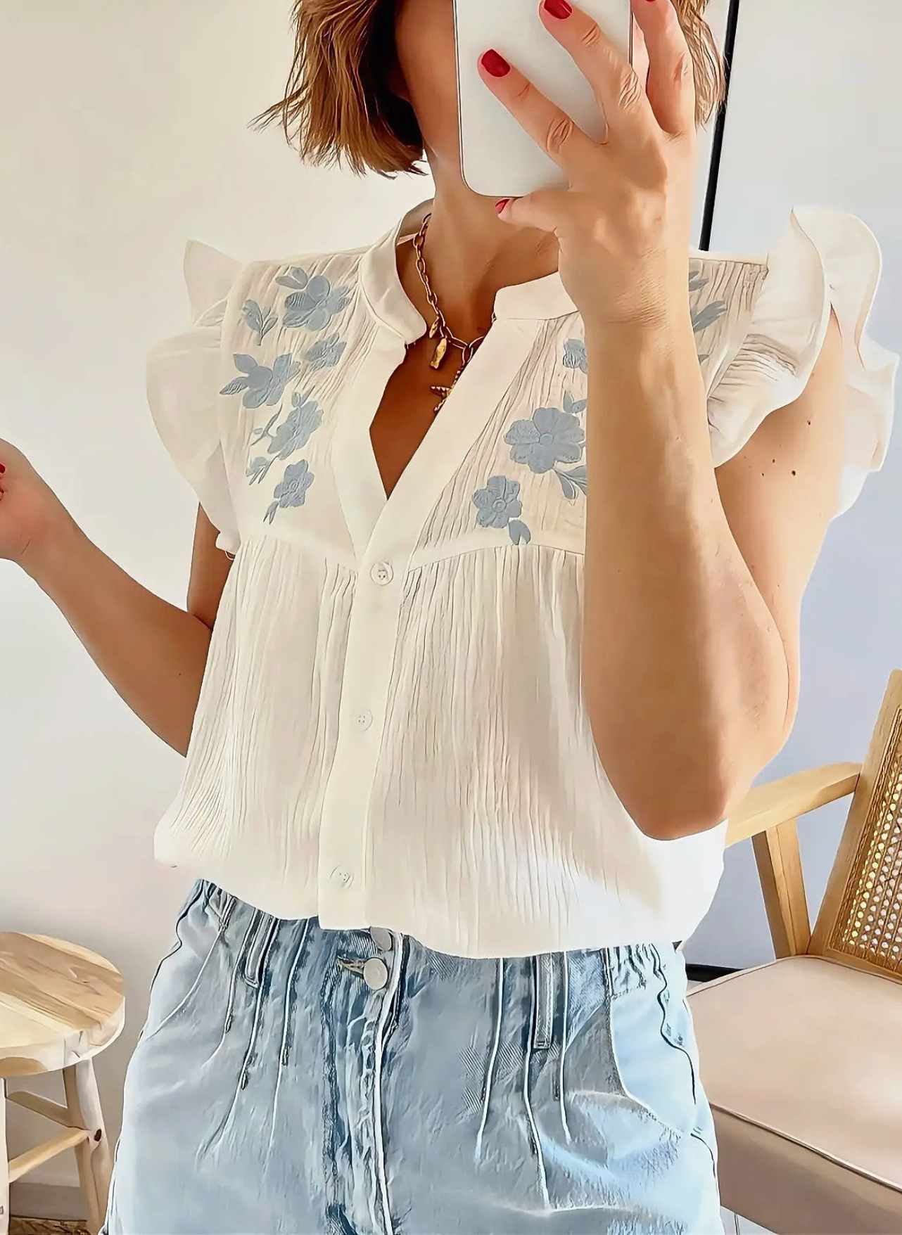 blouse femme Raphaelle brodée