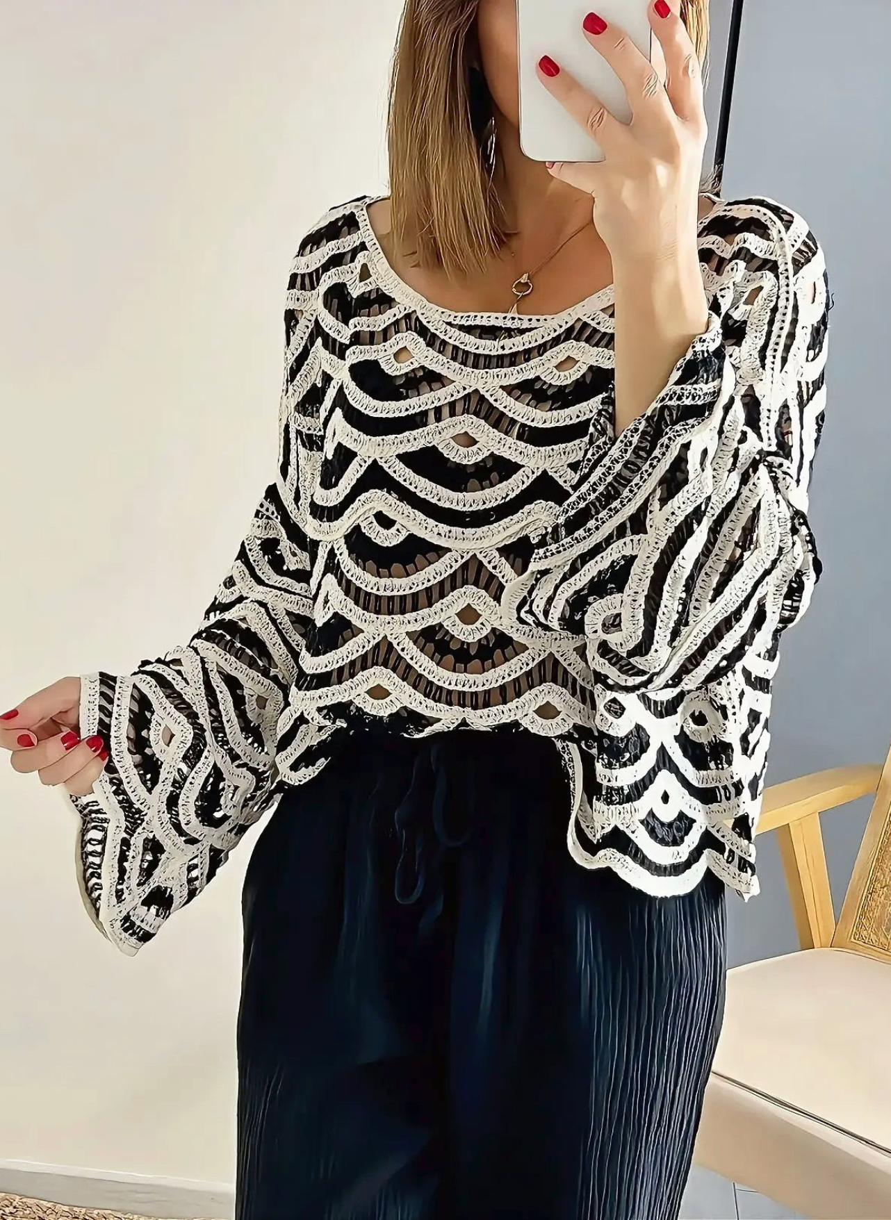 haut en crochet femme Kelya