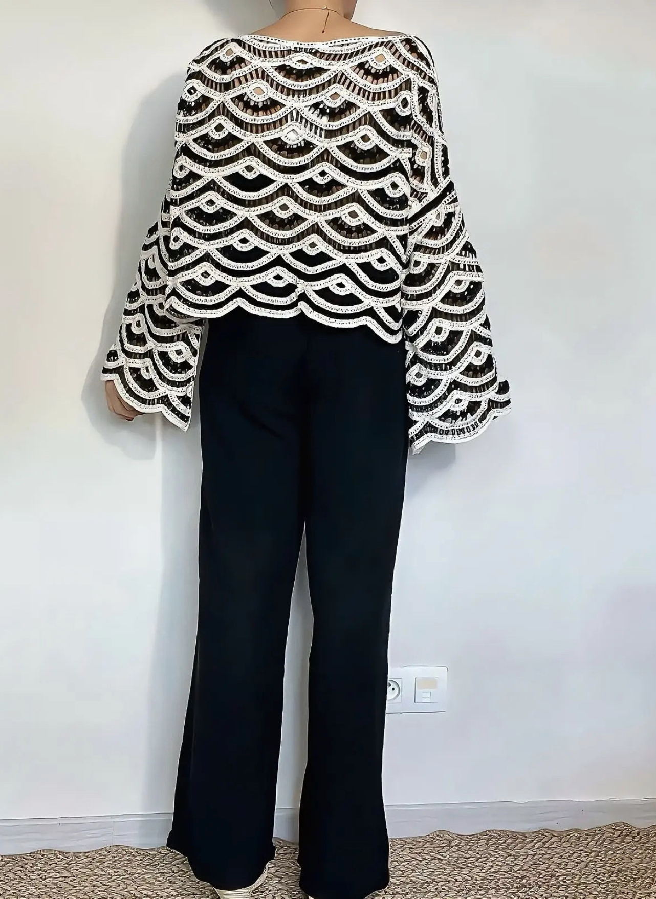 top en crochet Kelya de dos