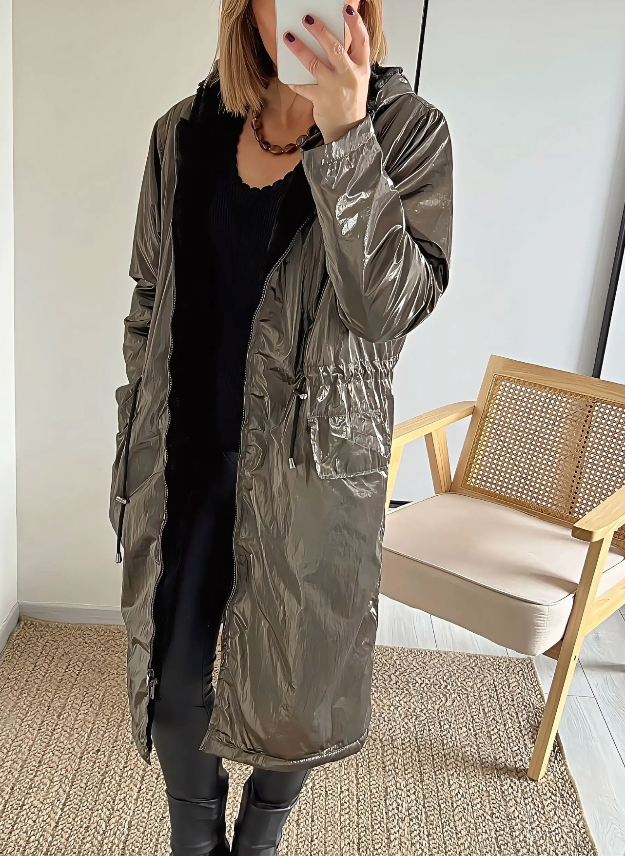 parka femme intérieur fourrure Ava