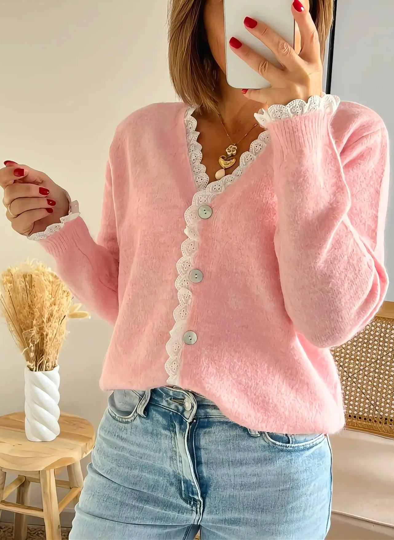 gilet femme rose Octave
