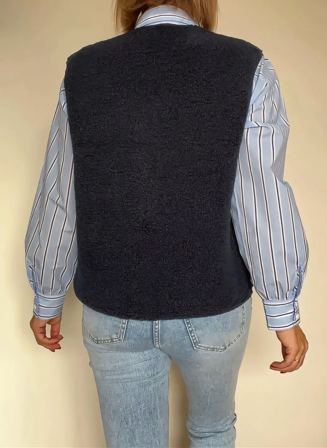 gilet Lennon bleu de dos