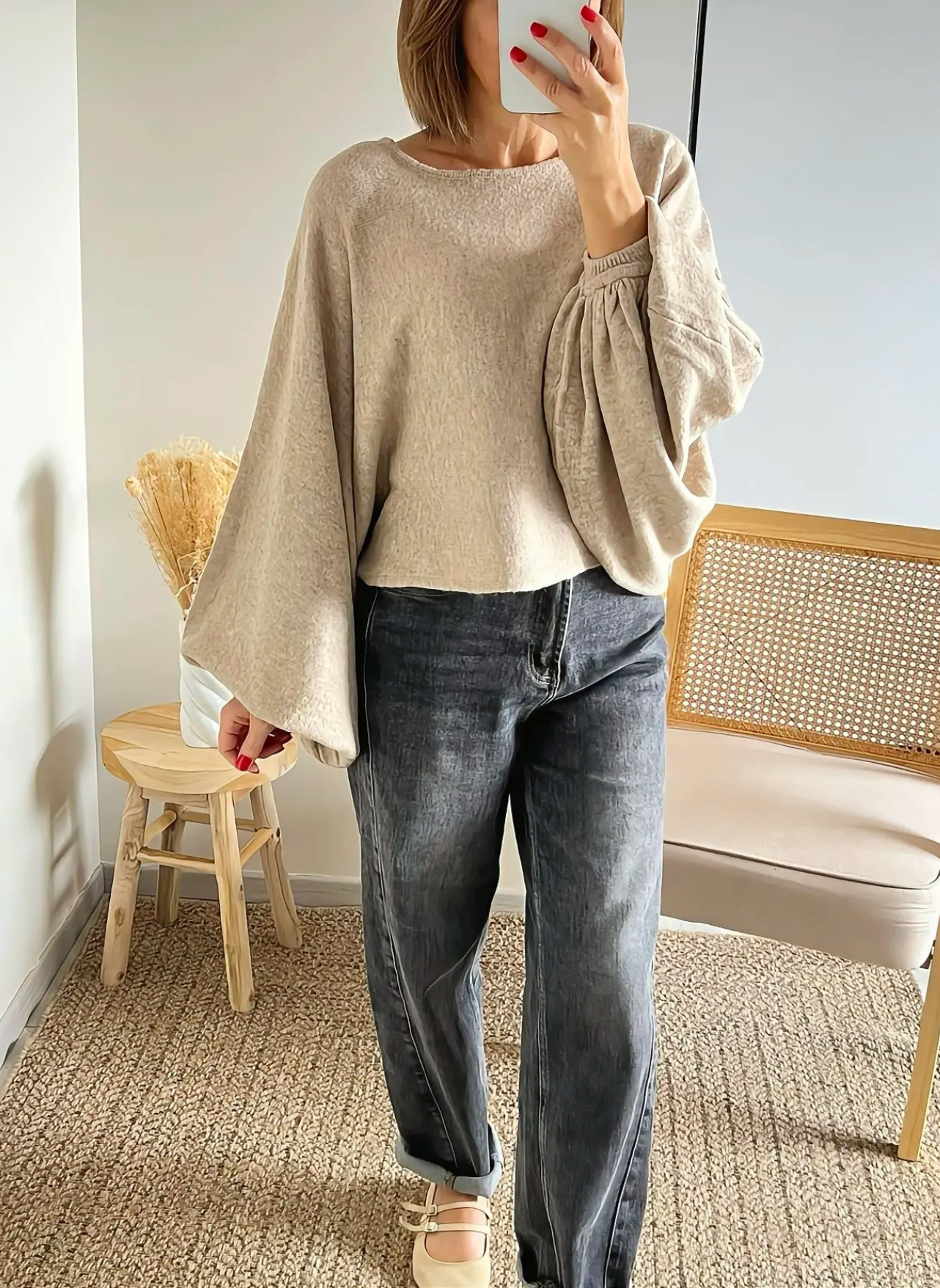 pull femme Jody taupe
