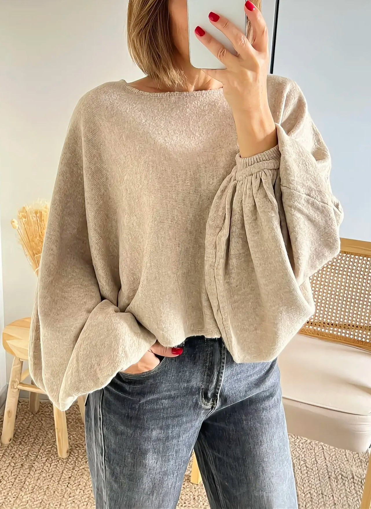 pull taupe femme Jody