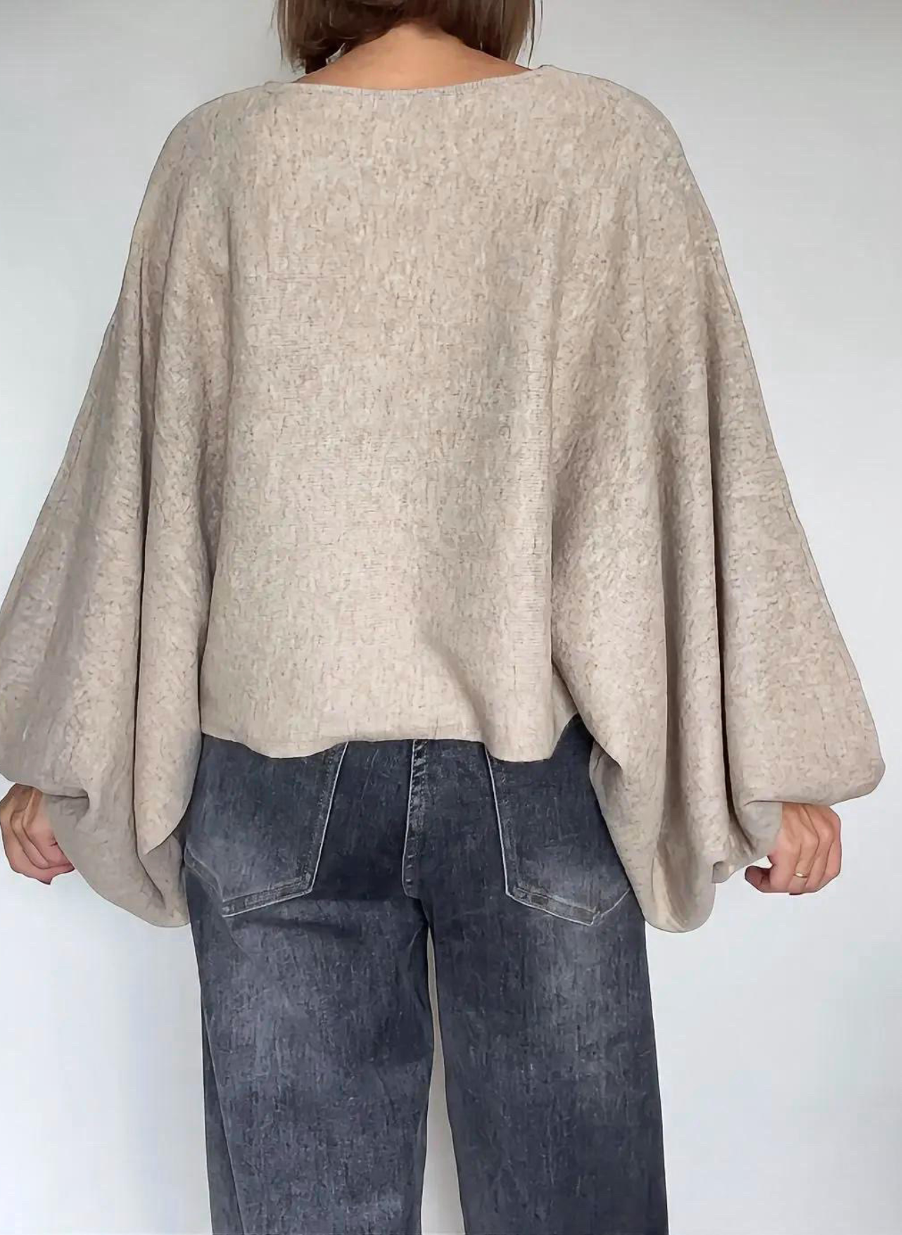 pull Jody taupe de dos