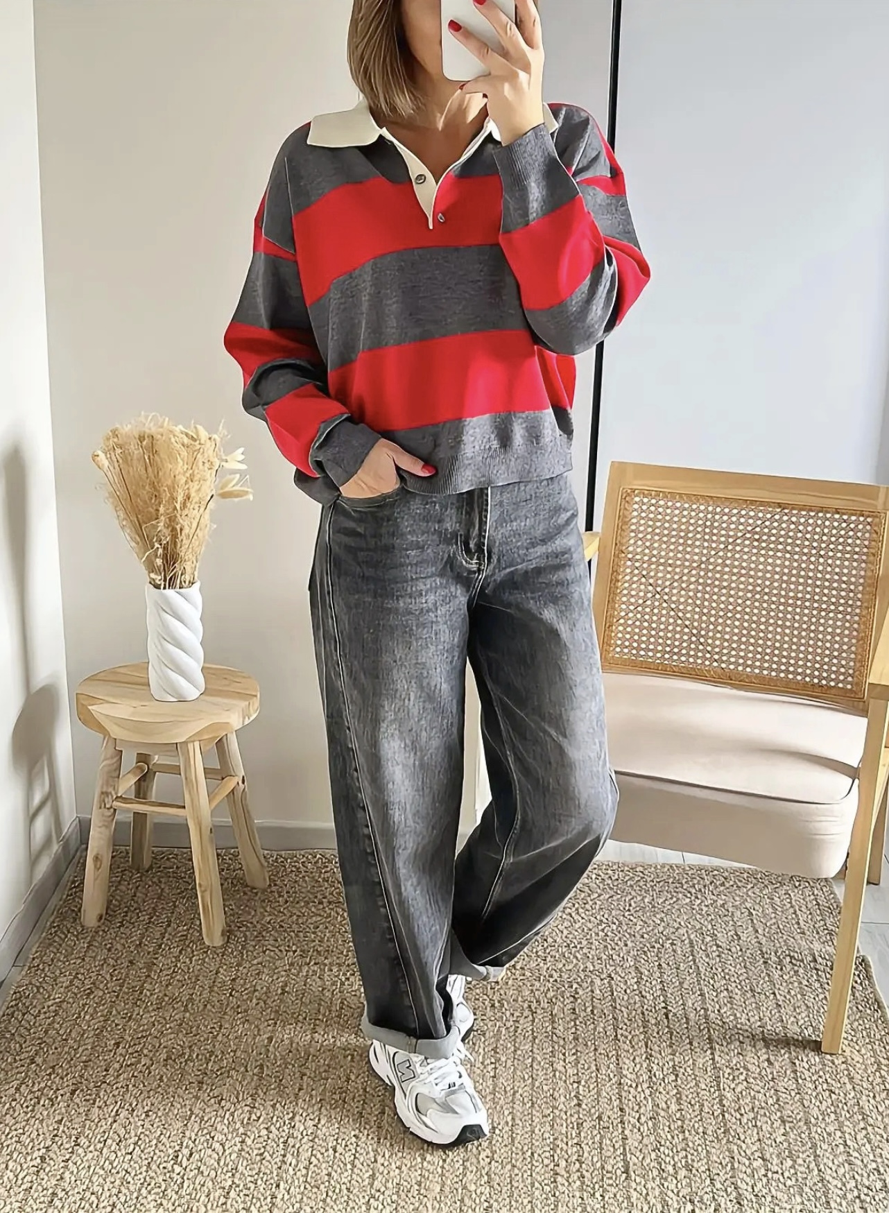 jean gris foncé barrel Soan