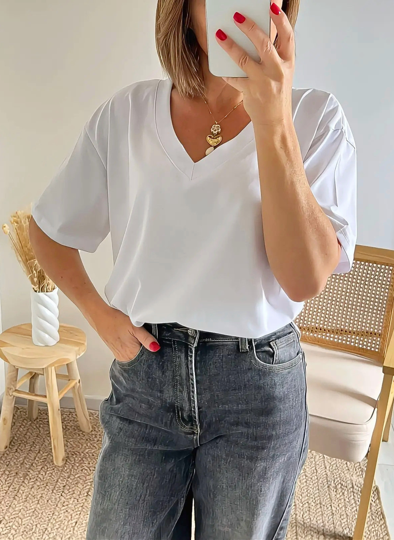 tee-shirt blanc femme Evan
