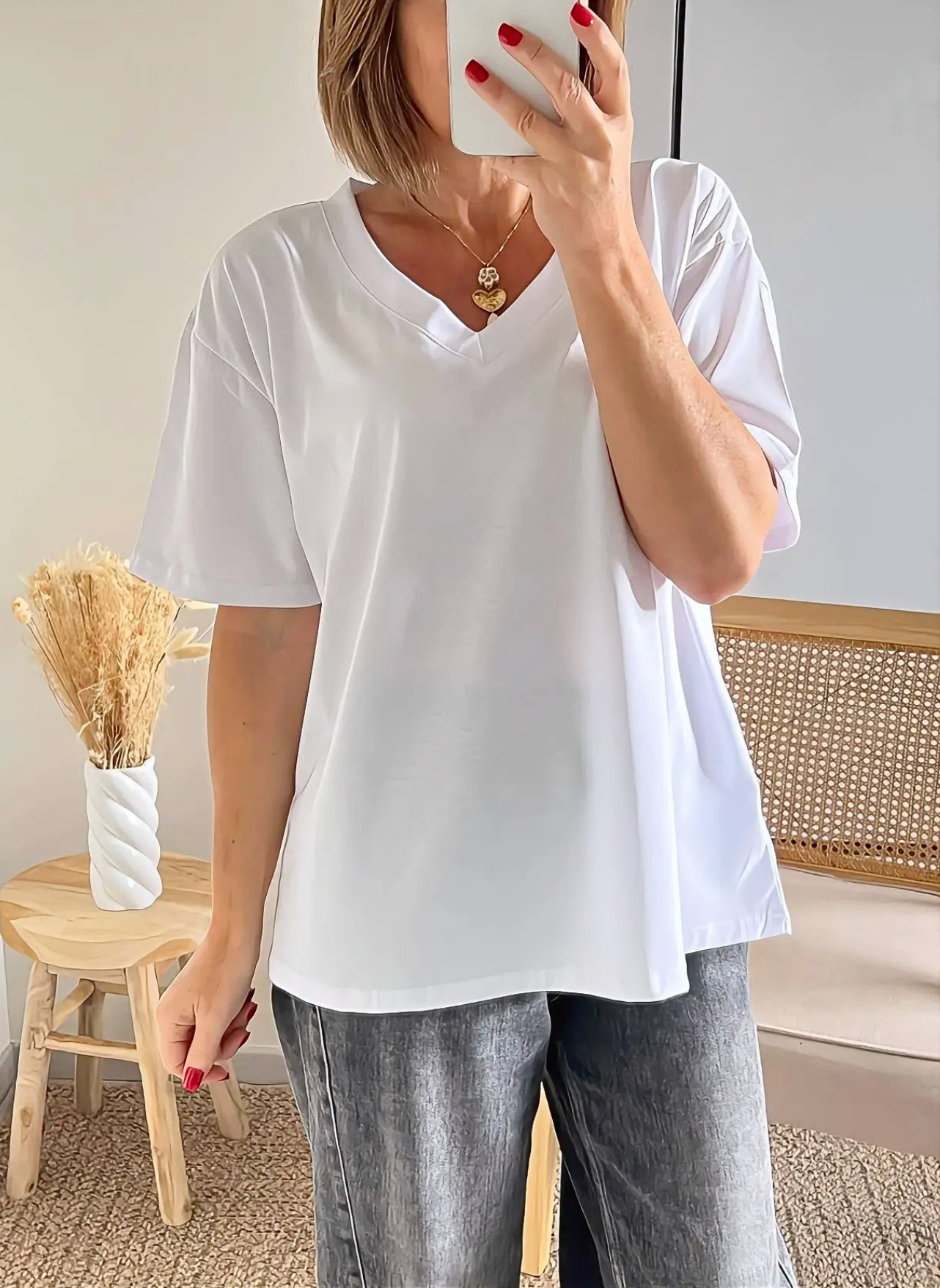 t-shirt blanc femme Evan