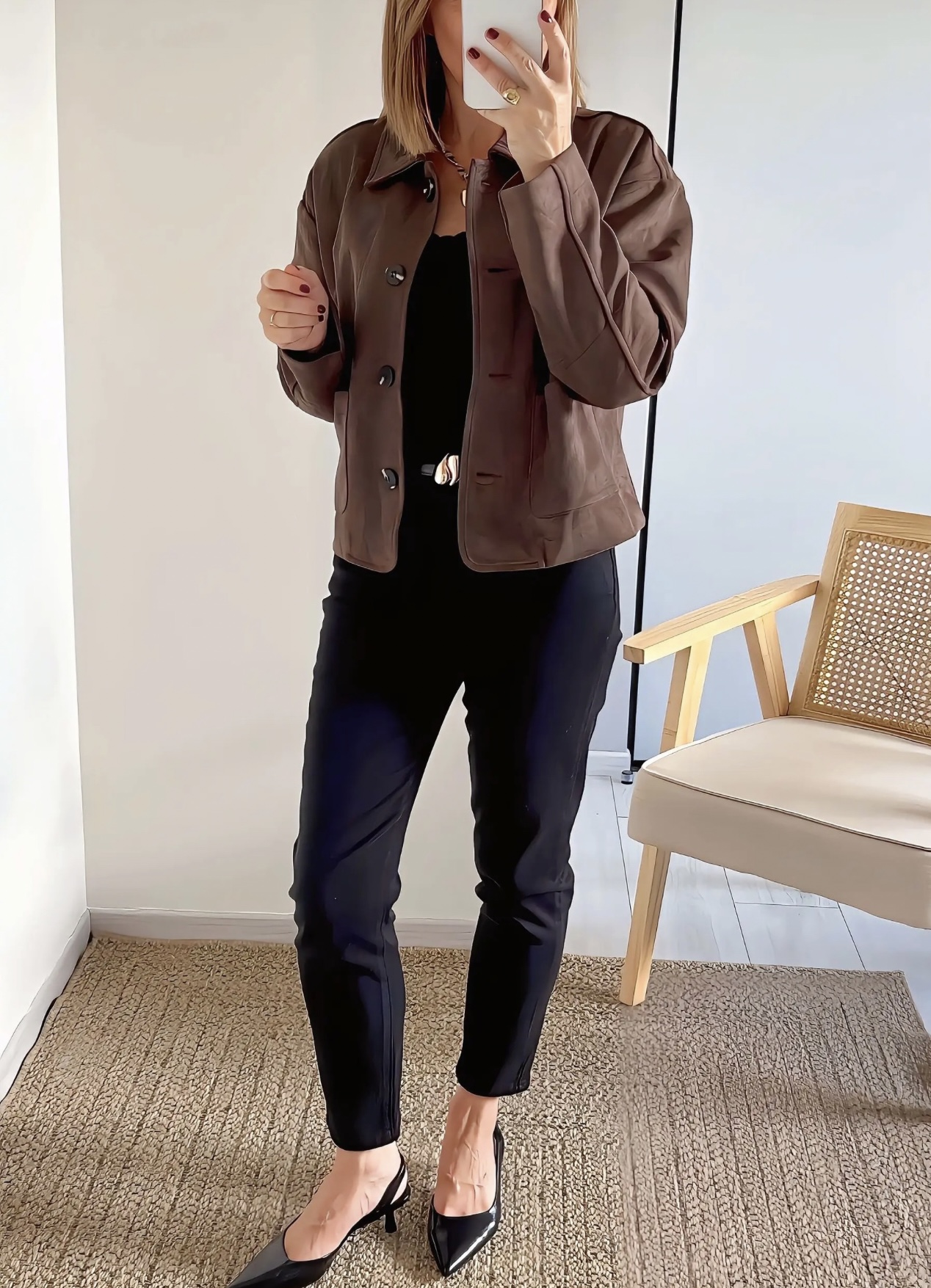 veste femme choco effet daim Noa