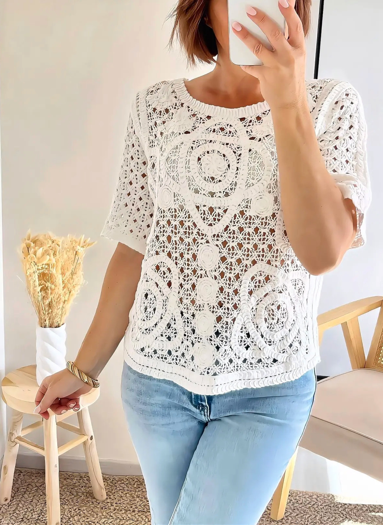 top femme en crochet Clem