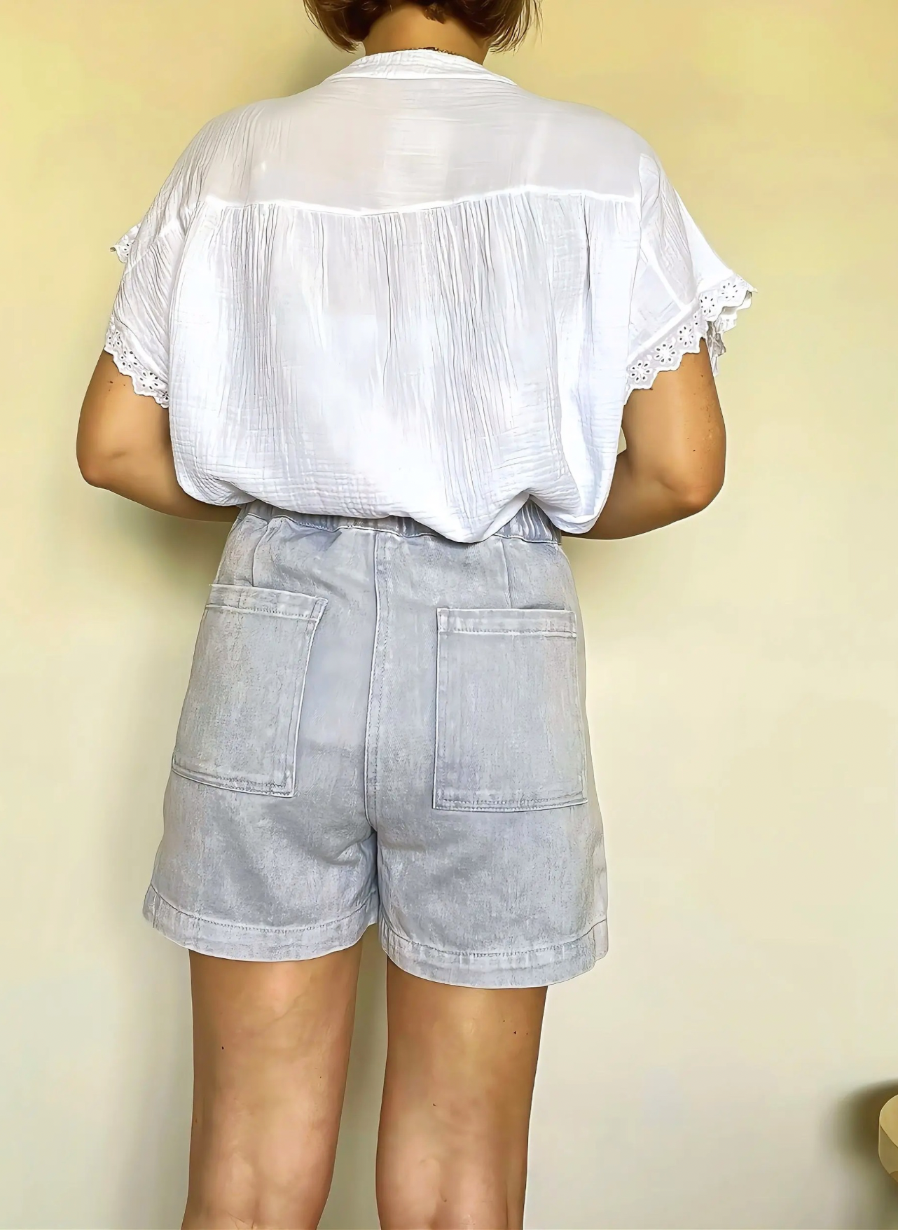short Terry bleu de dos