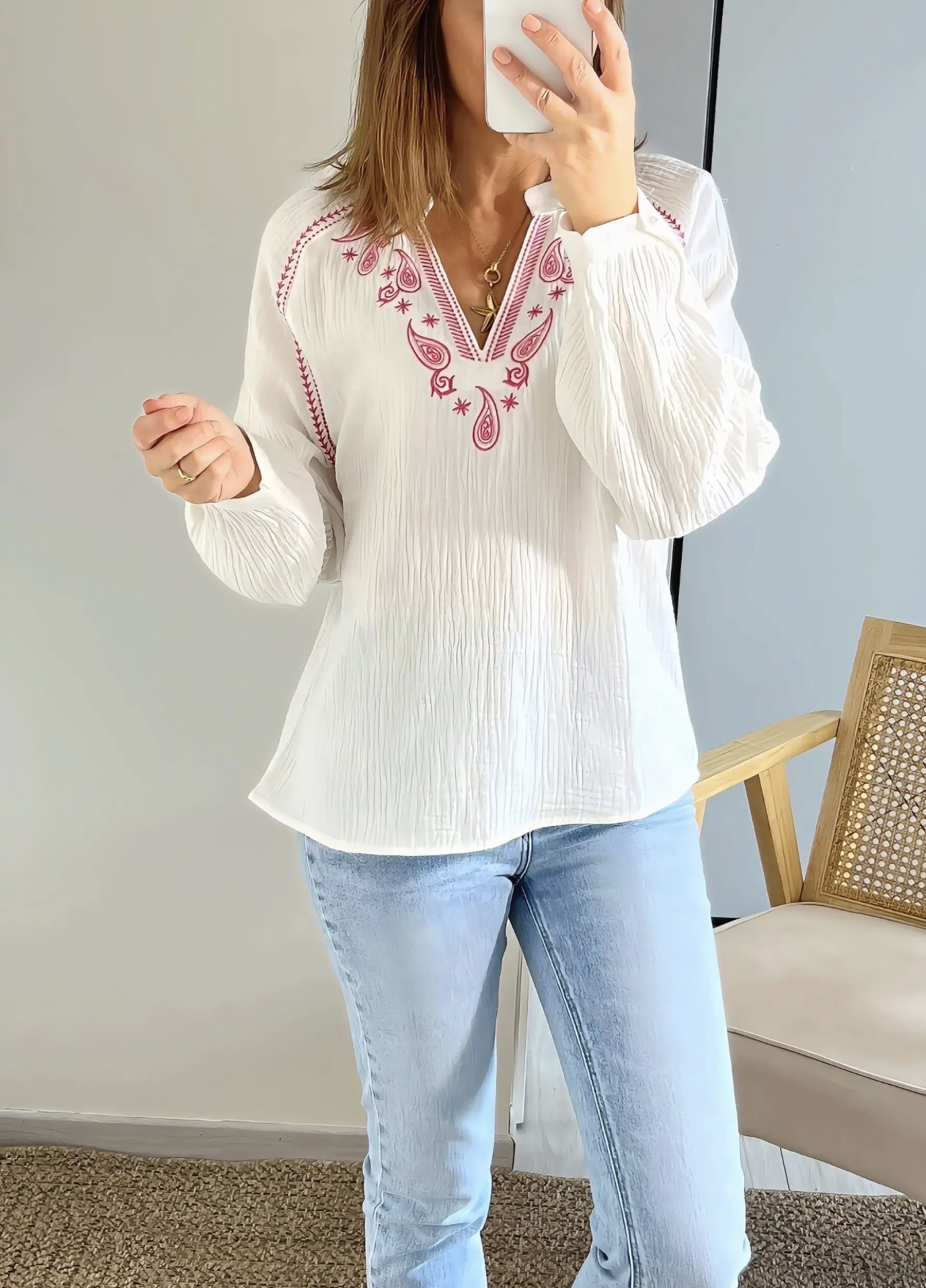 blouse en gaze de coton Soline
