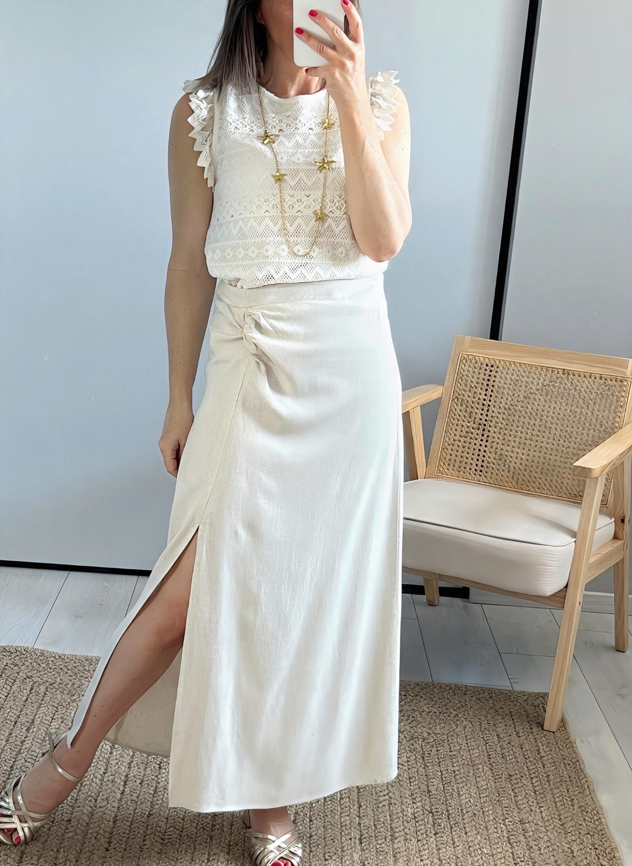 jupe Giulia beige femme