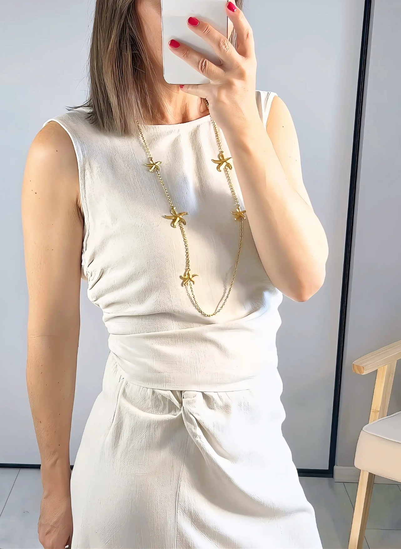 top sans manches beige Giulia