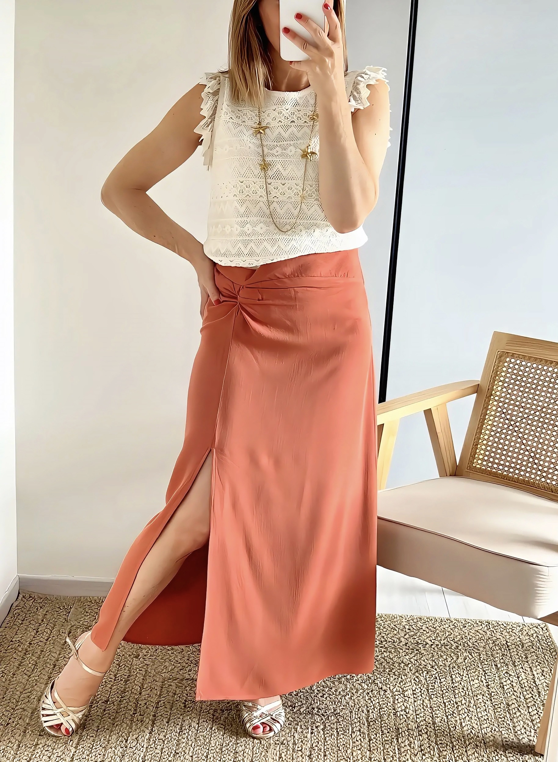 jupe terracota femme Giulia