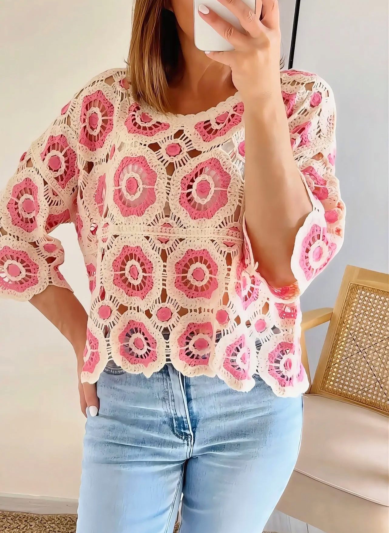 top femme en crochet Magda