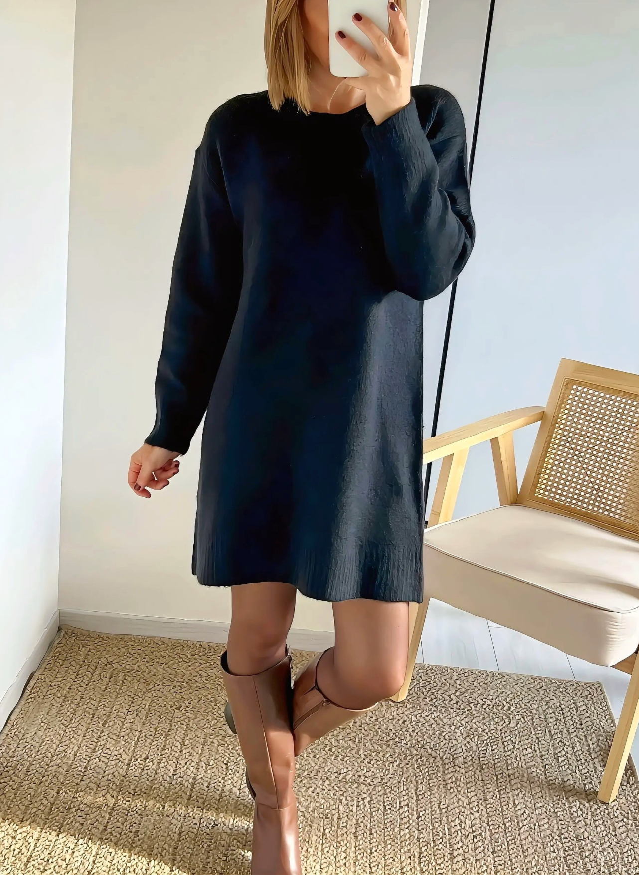robe pull noire Jenna