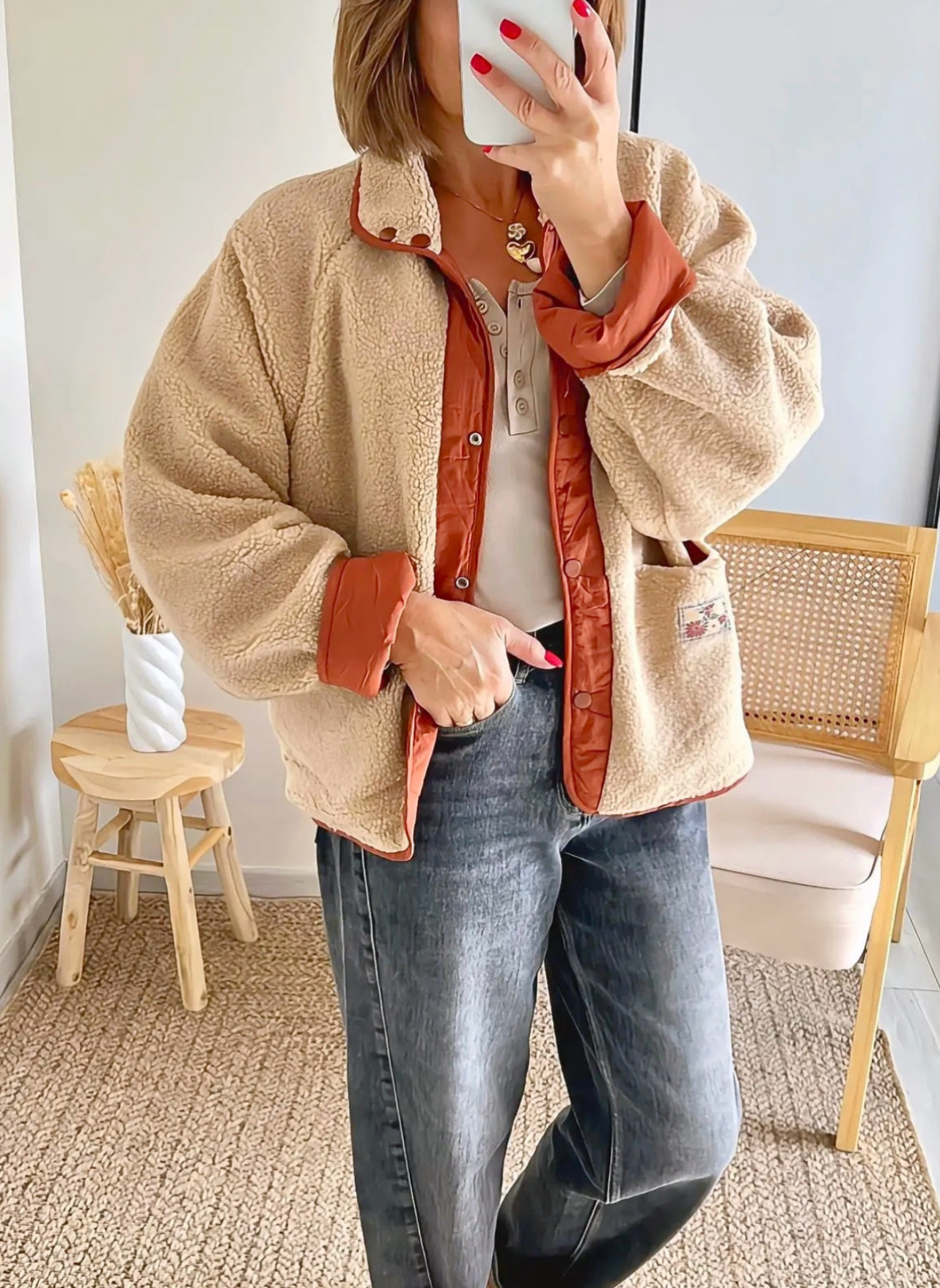 veste mouton réversible Gloria