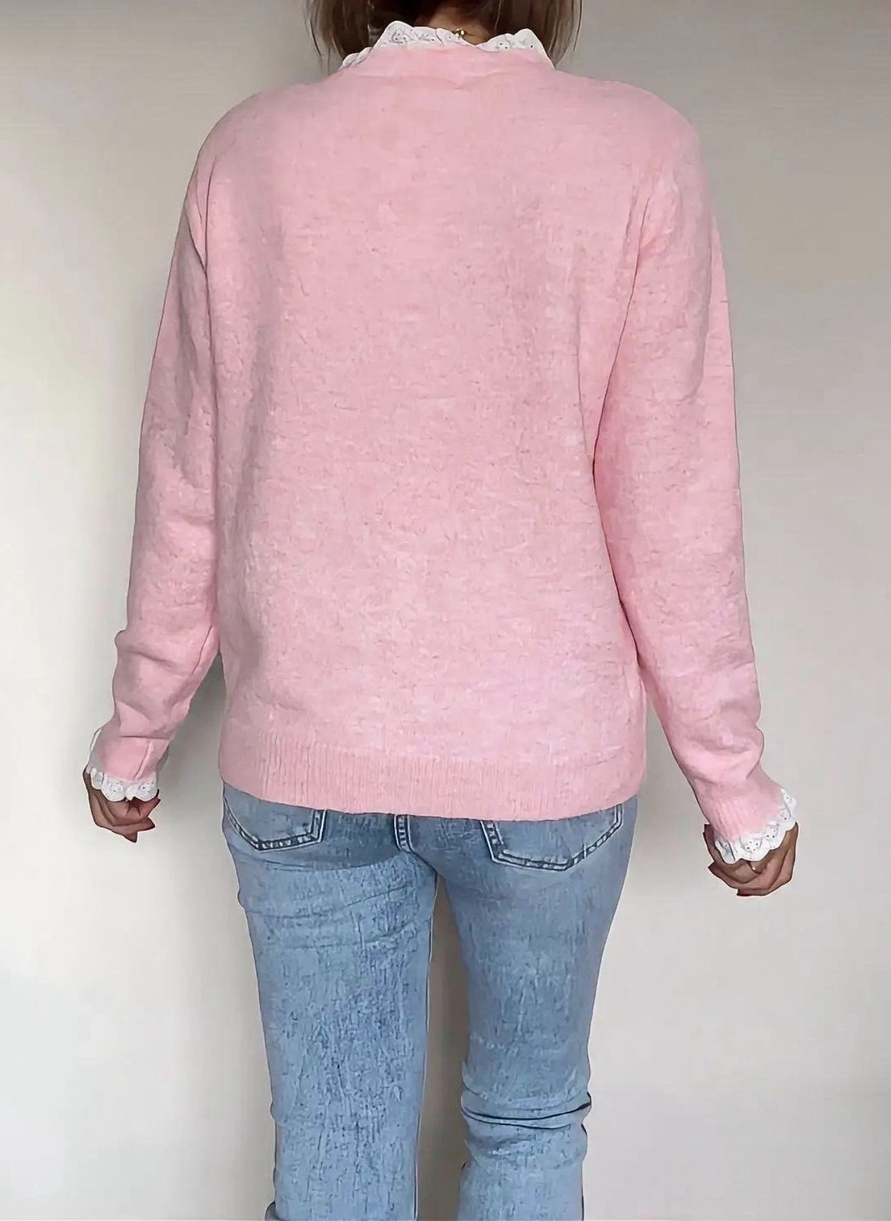 gilet rose Octave de dos