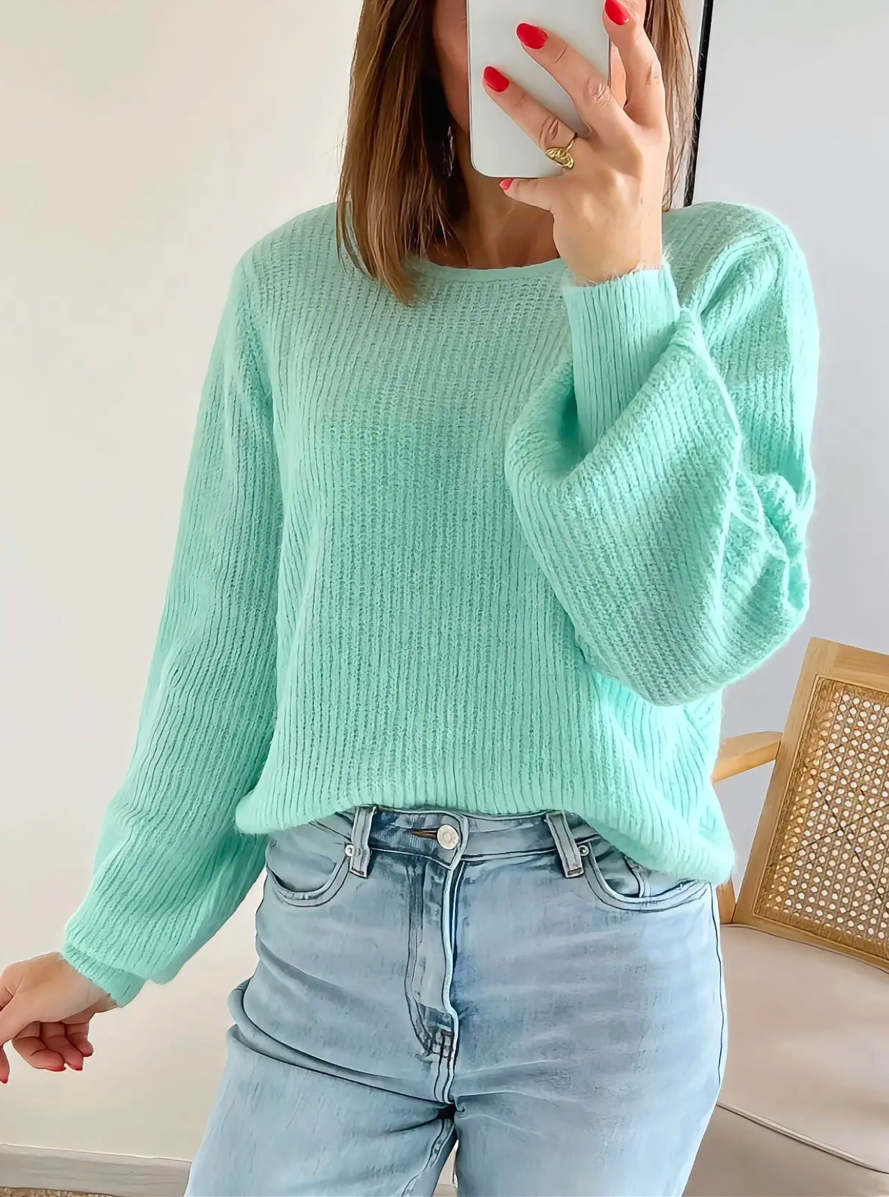 pull doux vert menthe Ethan