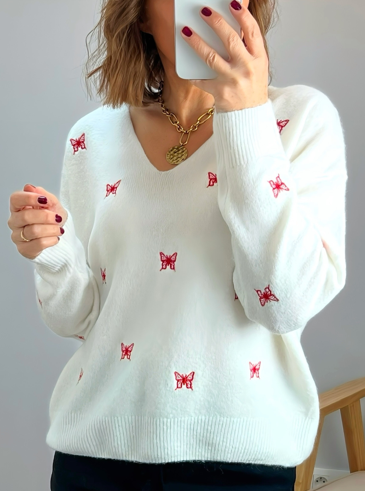 pull femme Birdy écru