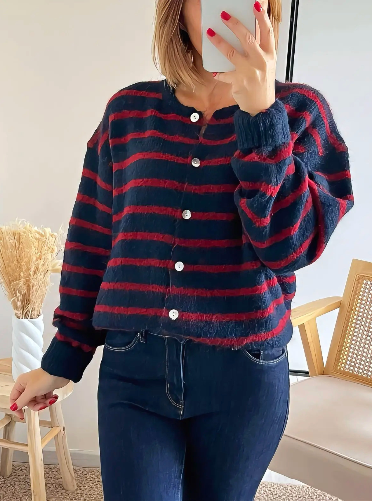 gilet ample rayé Amir