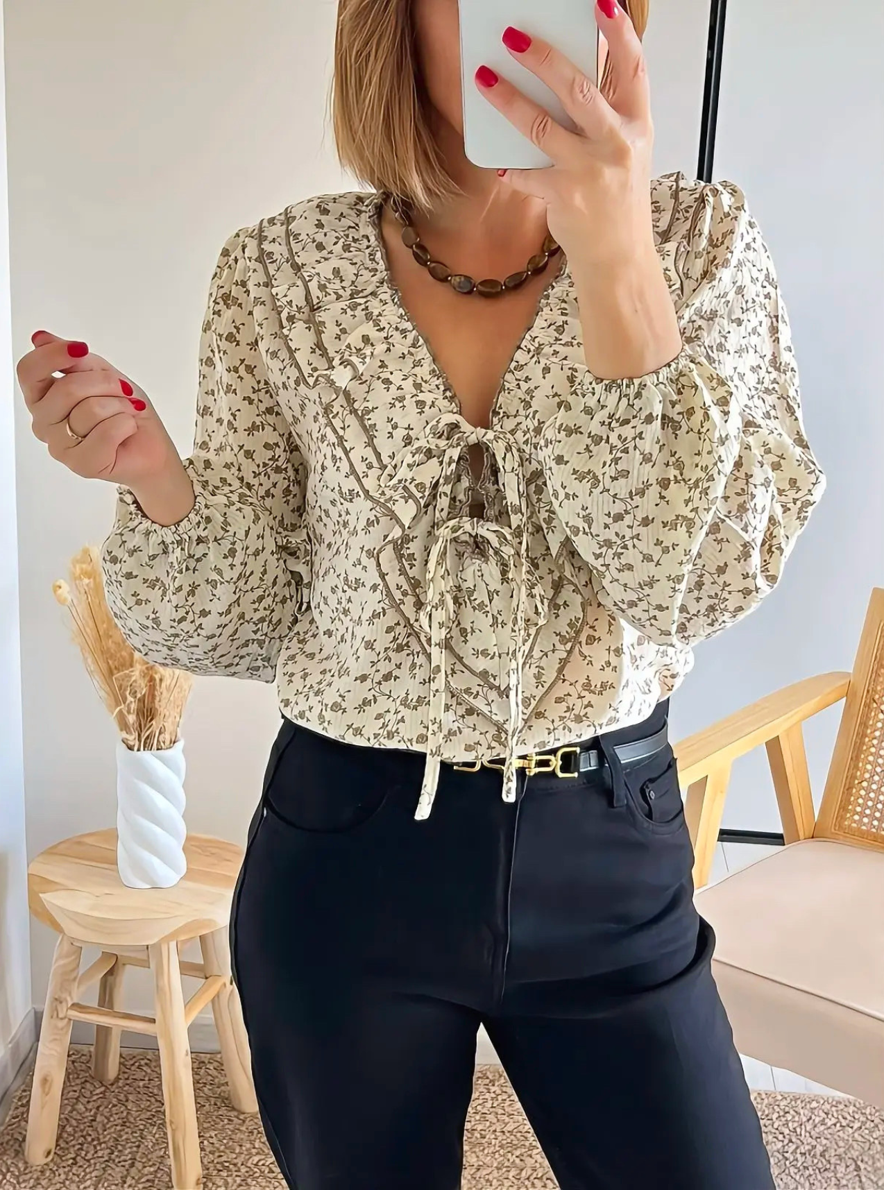 blouse femme avec volants Félicie