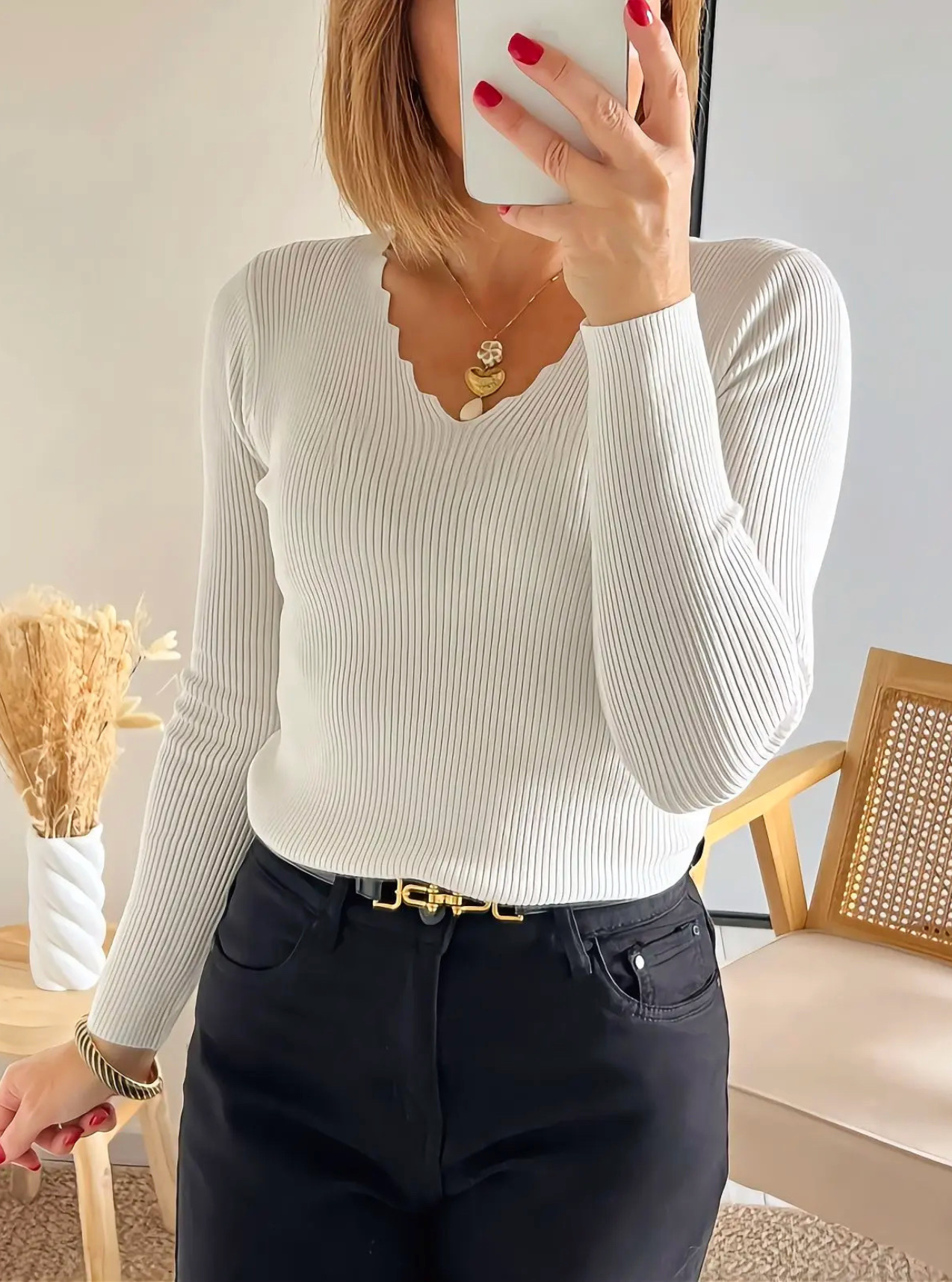 pull fin écru femme Mahé